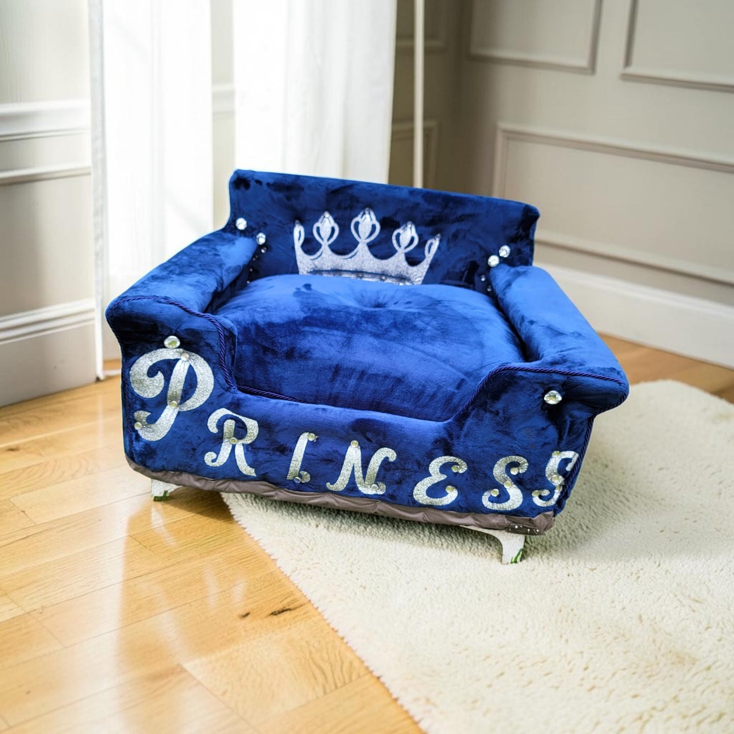Princess luxury pet bed, personalized pet bed, princess dog bed