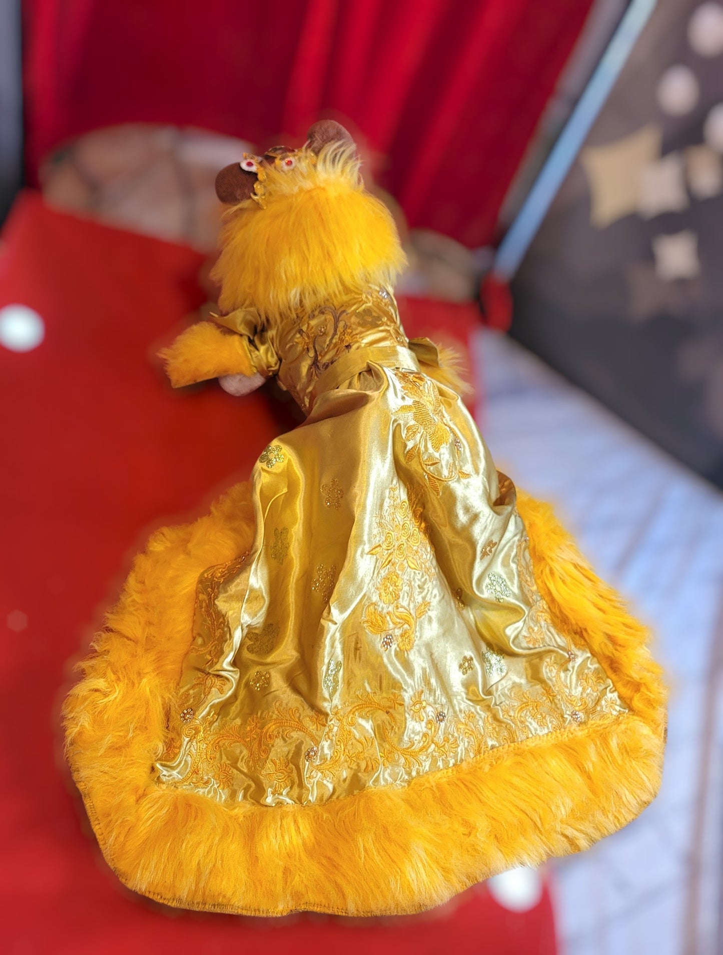 Rihanna pet dress, Rhianna dog costume, Rhianna chinese pet dress, mutt gala pet dress, Rhianna Halloween dog costume