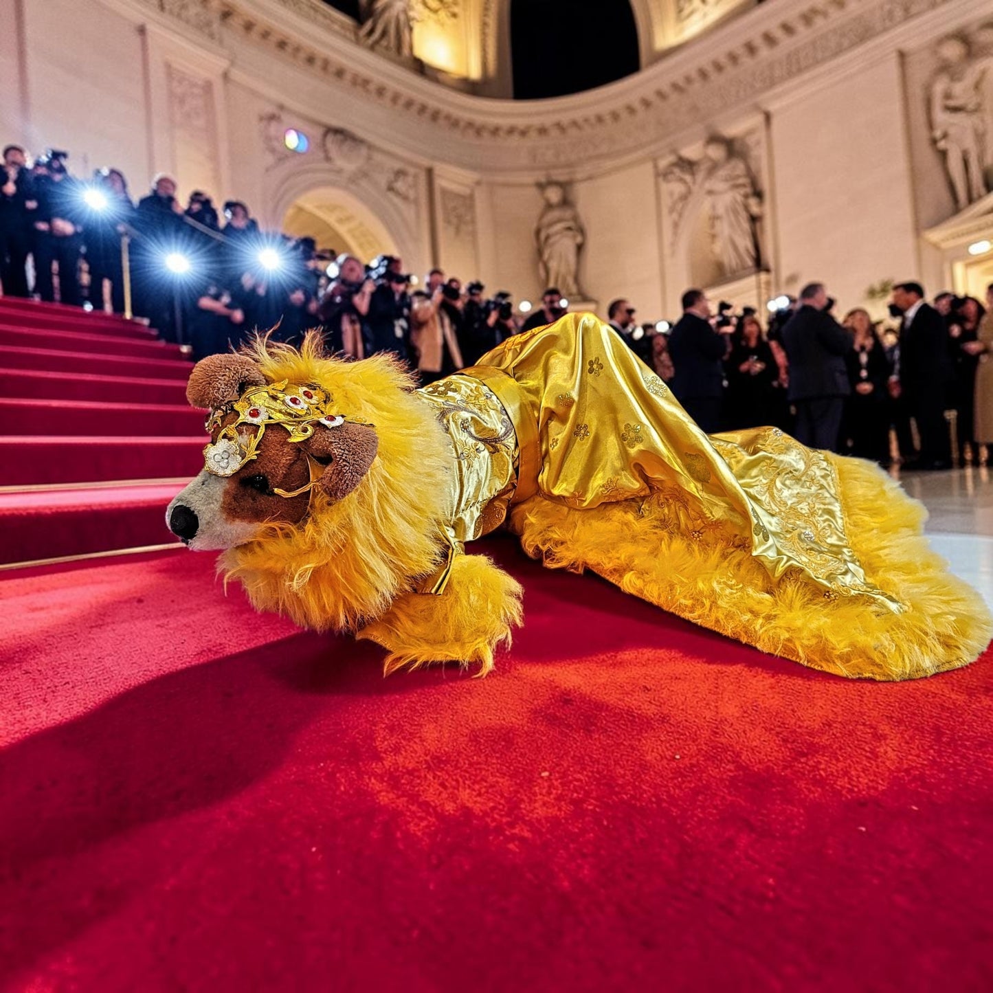 Rihanna pet dress, Rhianna dog costume, Rhianna chinese pet dress, mutt gala pet dress, Rhianna Halloween dog costume