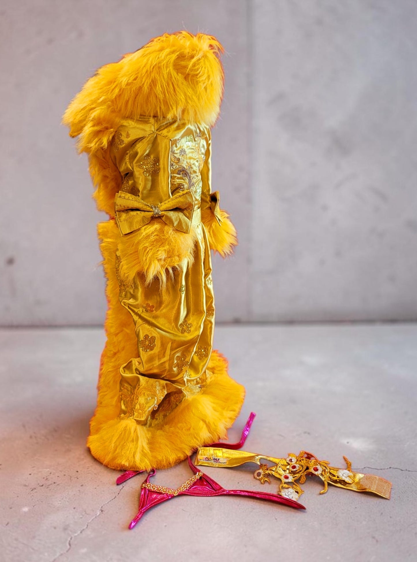 Rihanna pet dress, Rhianna dog costume, Rhianna chinese pet dress, mutt gala pet dress, Rhianna Halloween dog costume