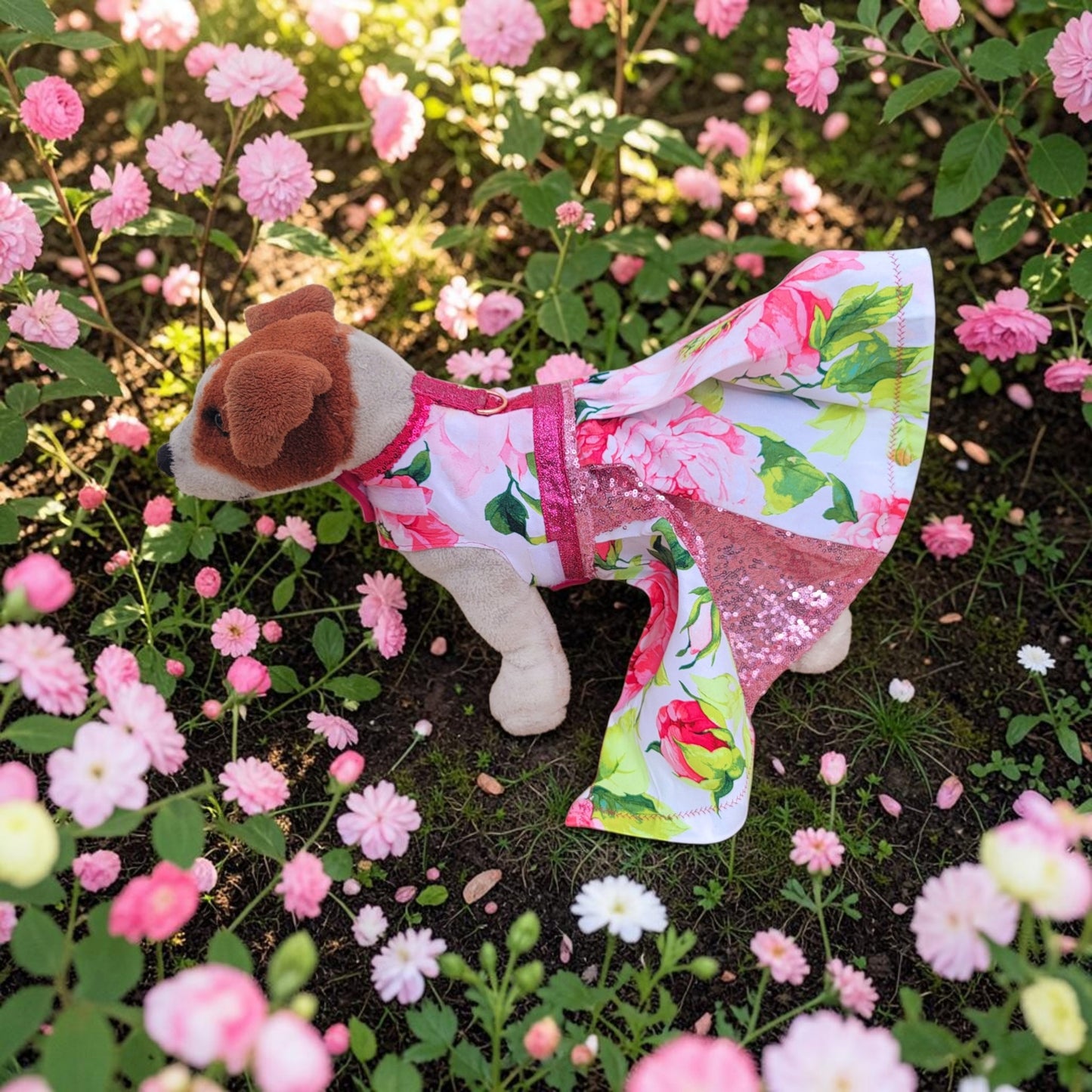 Rose Pet dress, flower Pet dress, rose cat dress, rose dog dress, flower cat dress, flower dog dress,