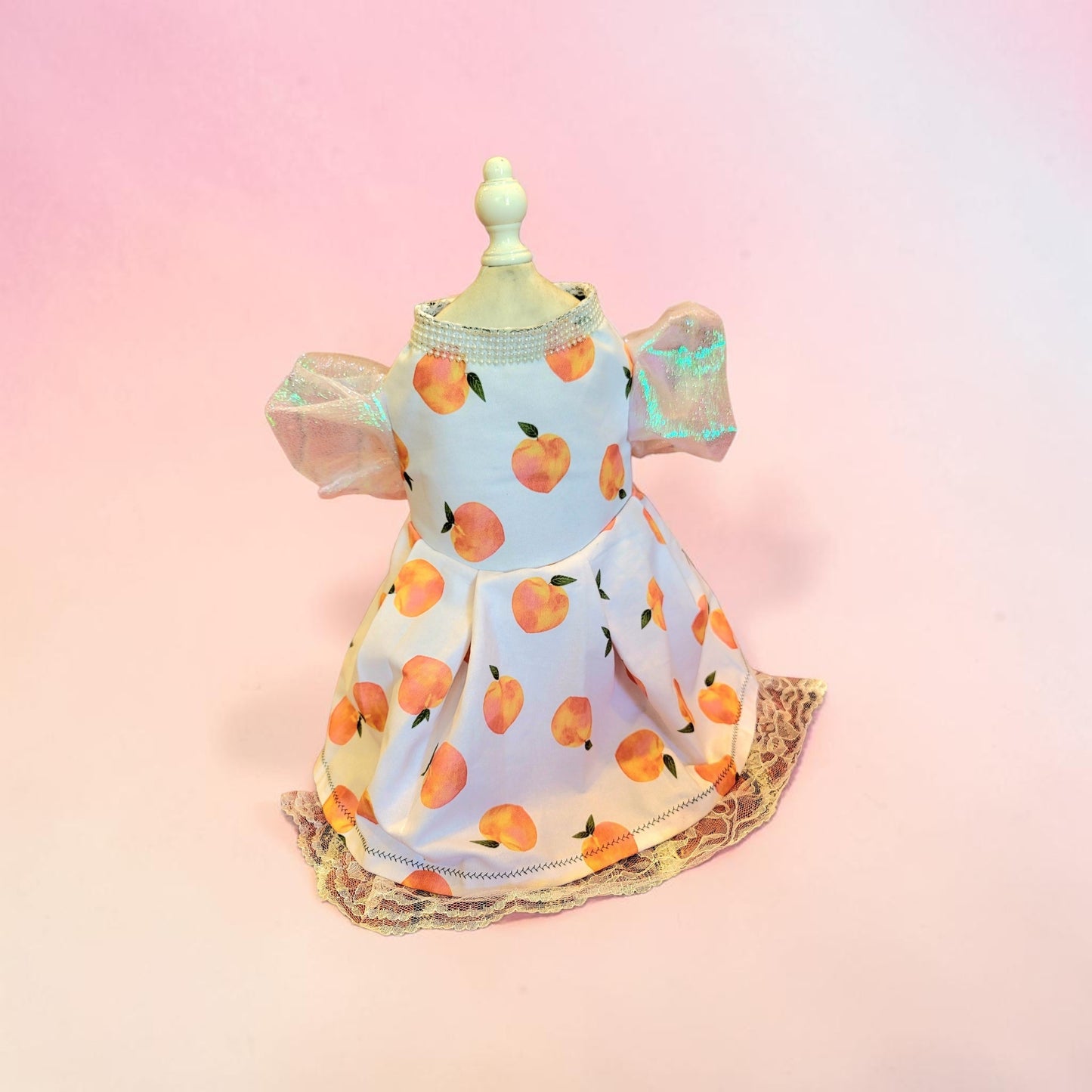 Peach gingham pet dress, peach gingham dog dress, gingham pet dress? Southern bell pet dress, southern bell dog dress, gingham cat dress