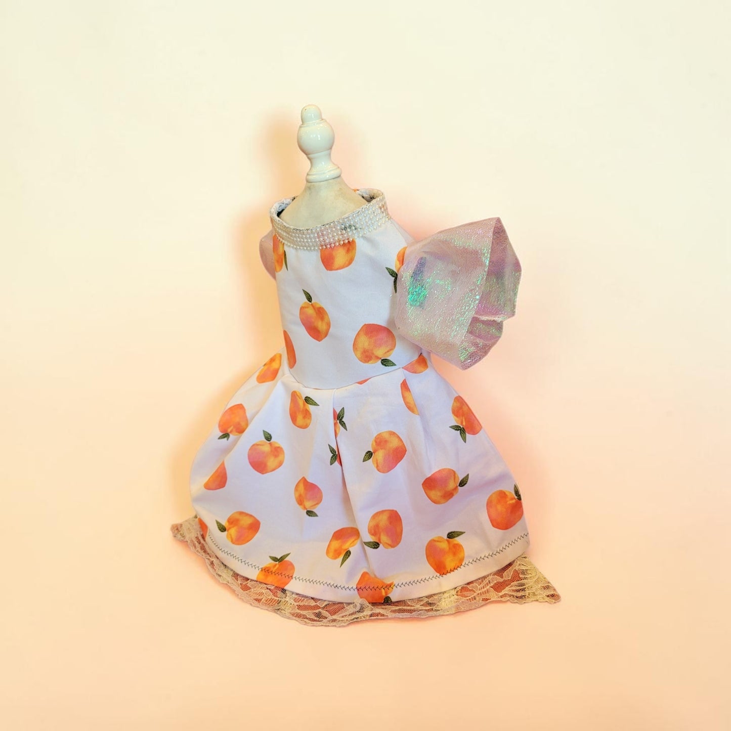 Peach gingham pet dress, peach gingham dog dress, gingham pet dress? Southern bell pet dress, southern bell dog dress, gingham cat dress