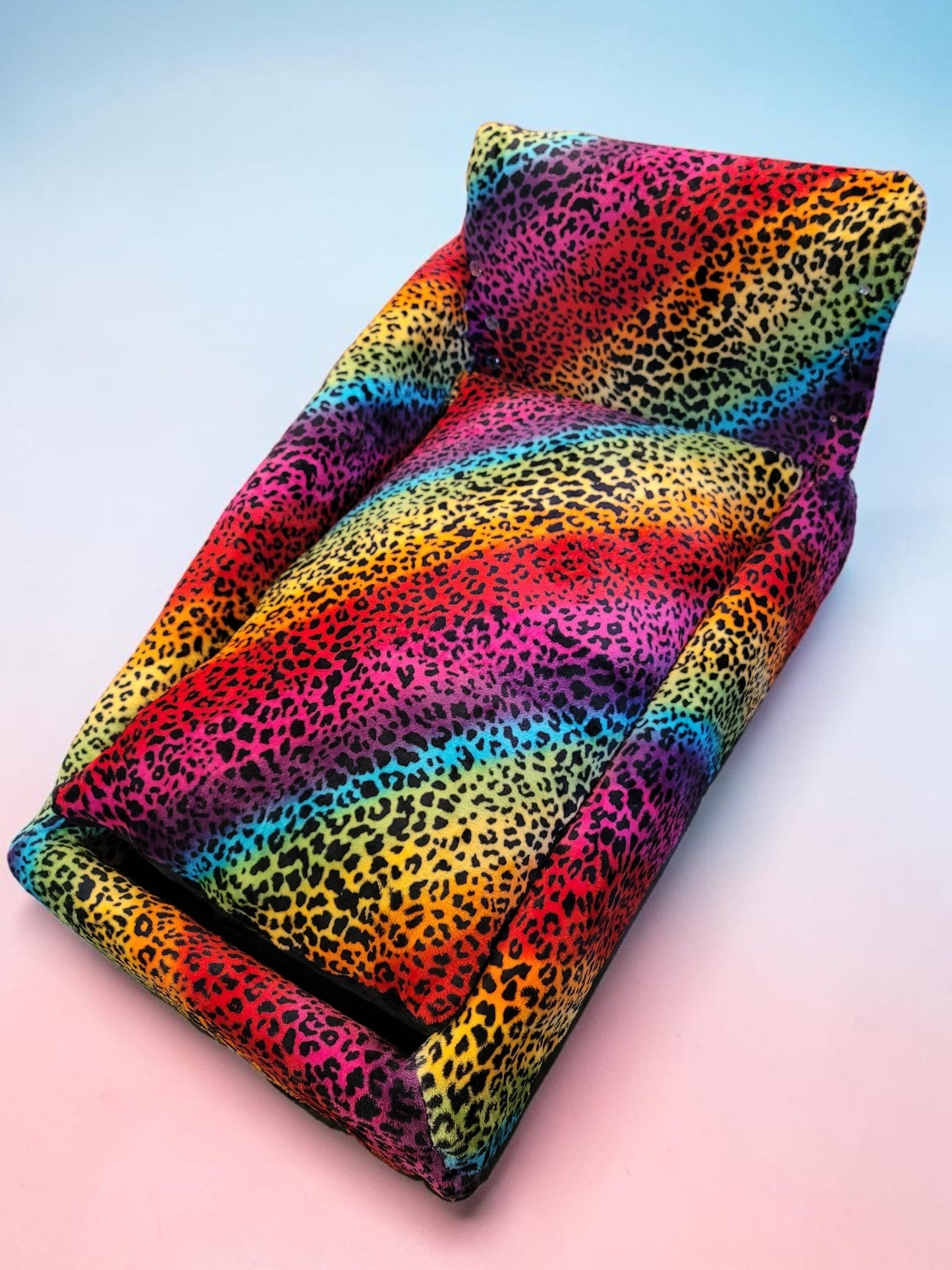 Pet Chaise Lounge, Rainbow Chaise Bed, Pet Chaise Bed, Dog Chaise, Cat Chaise Pet Furniture, Chaise furniture for pets