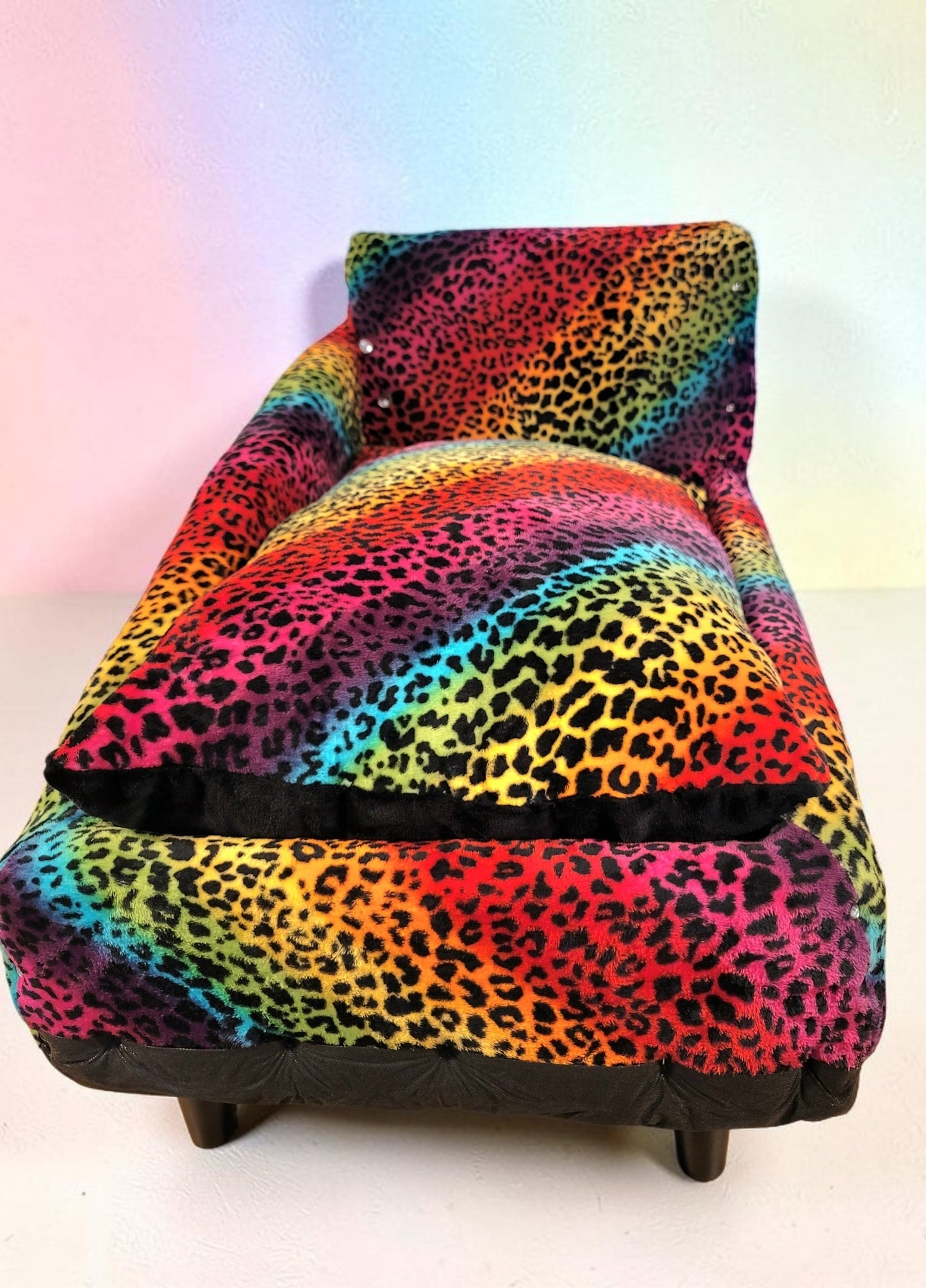 Pet Chaise Lounge, Rainbow Chaise Bed, Pet Chaise Bed, Dog Chaise, Cat Chaise Pet Furniture, Chaise furniture for pets