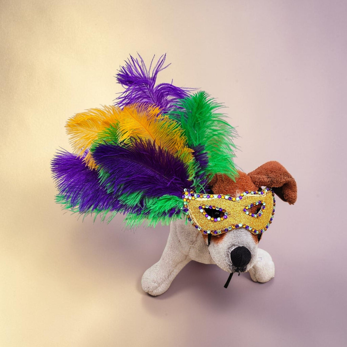 Mardi Gras Pet Masks, Mardi Gras Dog Mask, Fat Tuesday pet, feather pet mask