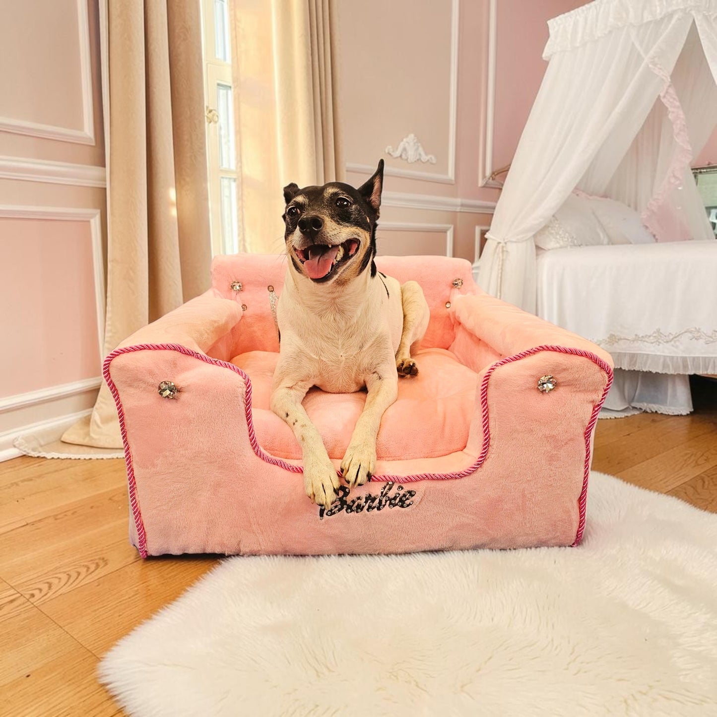 Princess luxury pet bed, personalized pet bed, princess dog bed