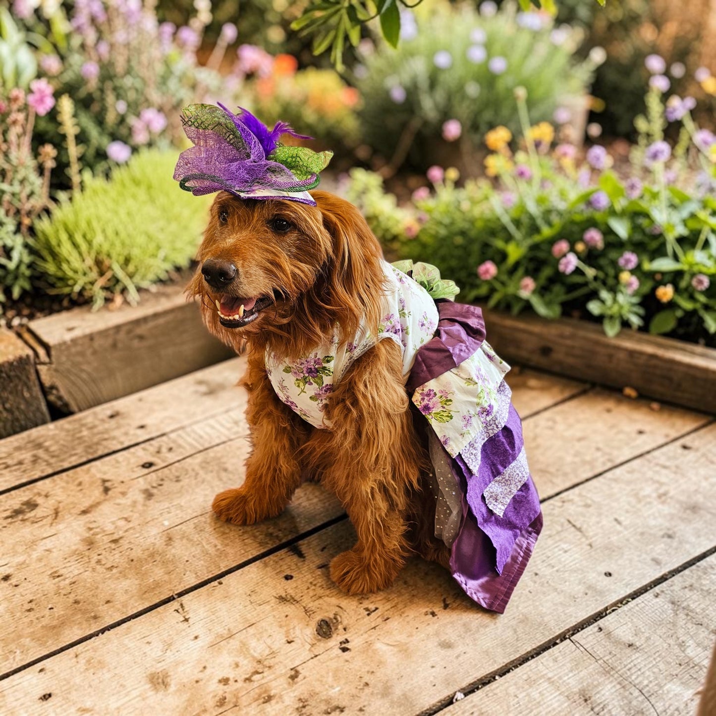 Kentucky derby pet hat and dress, Kentucky Derby dog hat and dress, Canine couture, Kentucky Derby pet costume