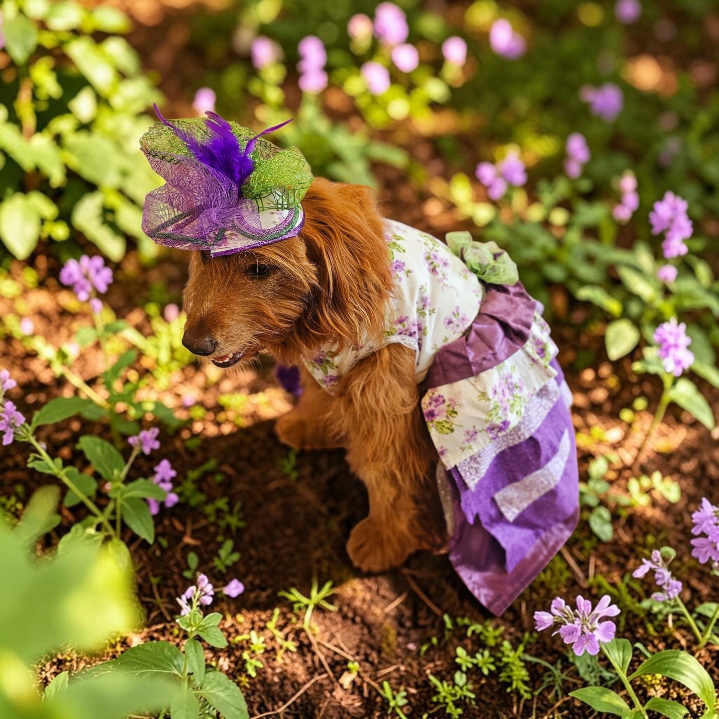 Kentucky derby pet hat and dress, Kentucky Derby dog hat and dress, Canine couture, Kentucky Derby pet costume