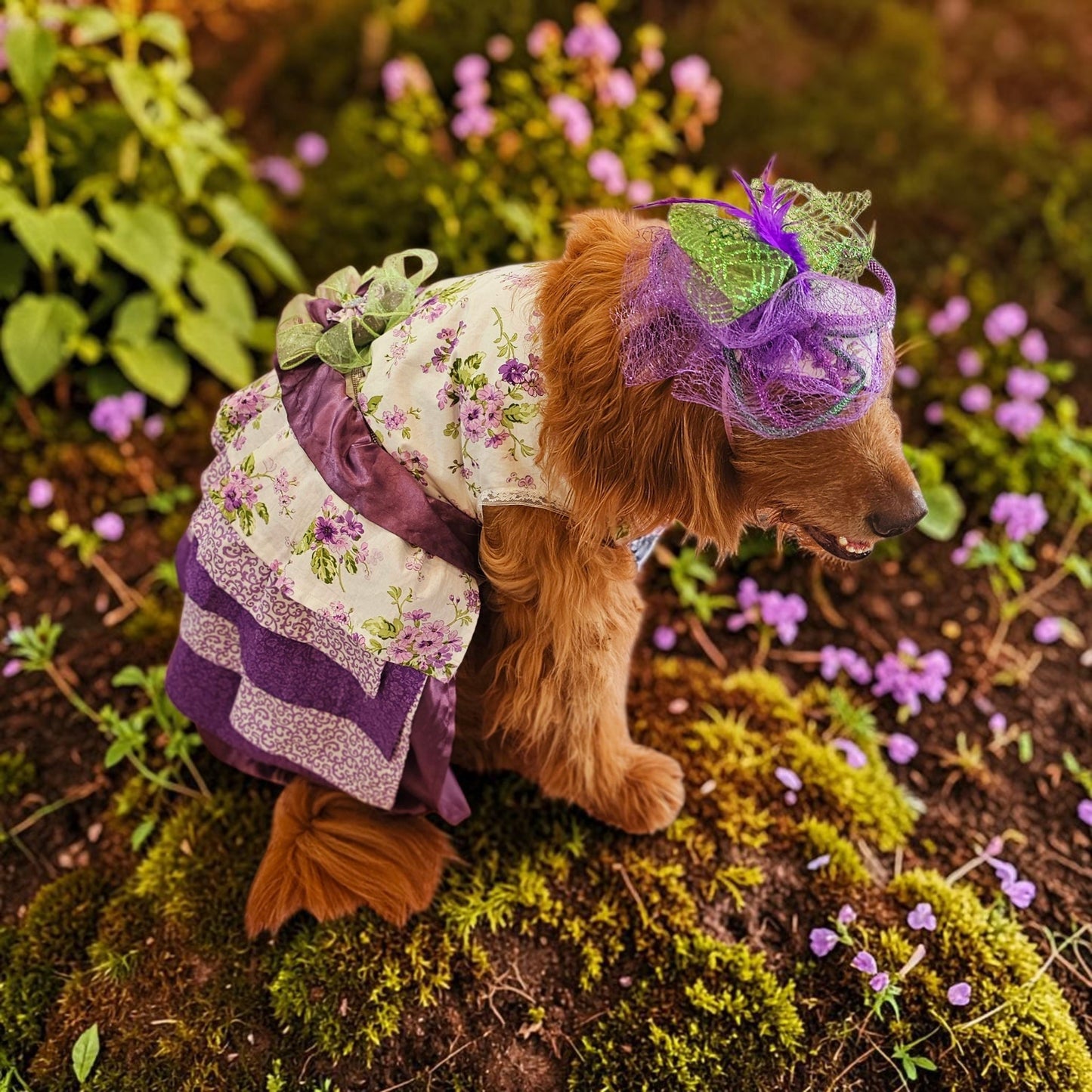 Kentucky derby pet hat and dress, Kentucky Derby dog hat and dress, Canine couture, Kentucky Derby pet costume