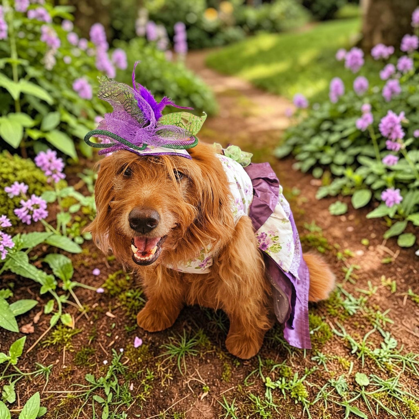 Kentucky derby pet hat and dress, Kentucky Derby dog hat and dress, Canine couture, Kentucky Derby pet costume