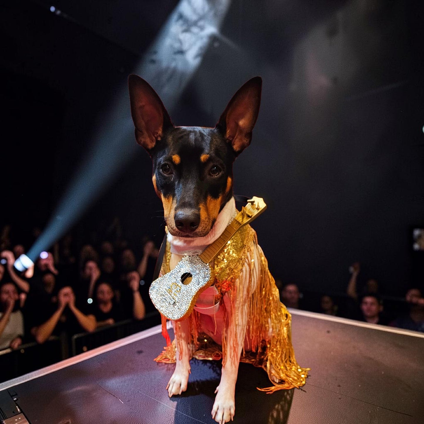 Fearless Era pet costume, Taylor Swift Fearless era pet costume, Gold sequin tassel pet dress, Fearless dog costume, Fearless cat costume