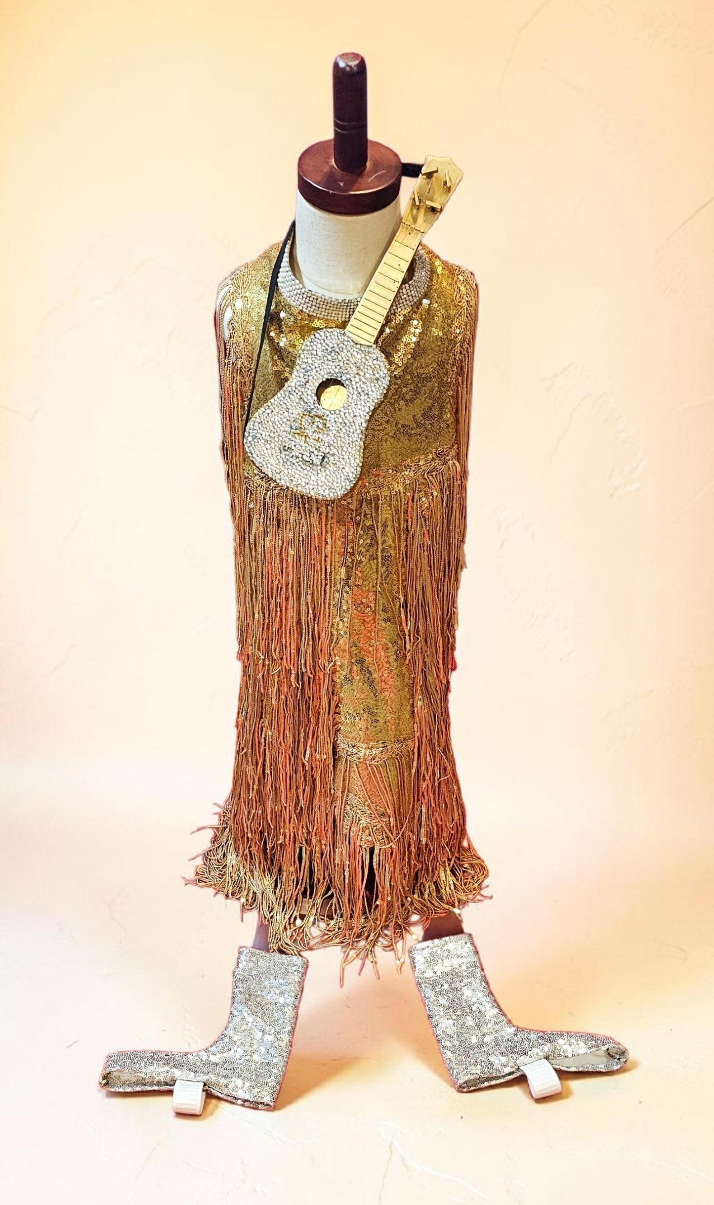 Fearless Era pet costume, Taylor Swift Fearless era pet costume, Gold sequin tassel pet dress, Fearless dog costume, Fearless cat costume