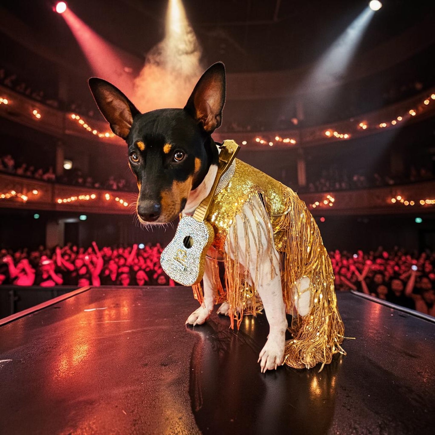 Fearless Era pet costume, Taylor Swift Fearless era pet costume, Gold sequin tassel pet dress, Fearless dog costume, Fearless cat costume