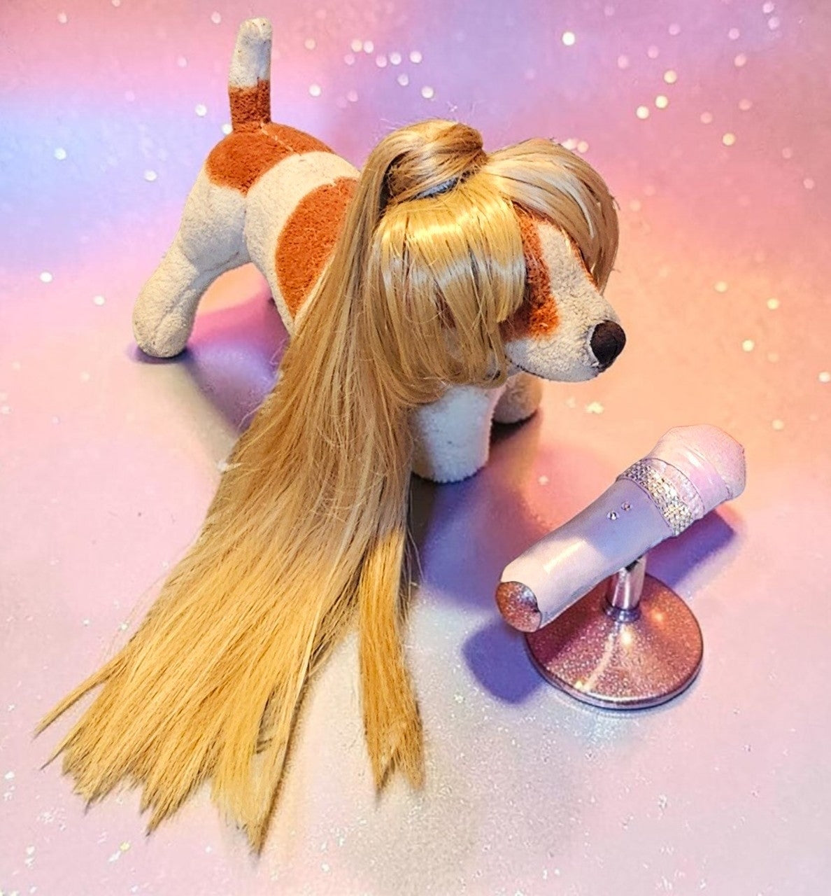 Pet Wigs, dog wigs, cat wigs, wigs for pets, Halloween Pet wigs, blond pet wig, brown pet wig, black pet wig, ponytail pet wig, wigs for dog