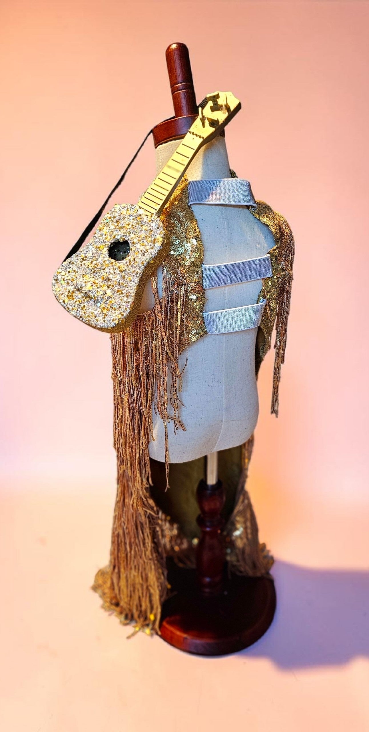Fearless Era pet costume, Taylor Swift Fearless era pet costume, Gold sequin tassel pet dress, Fearless dog costume, Fearless cat costume