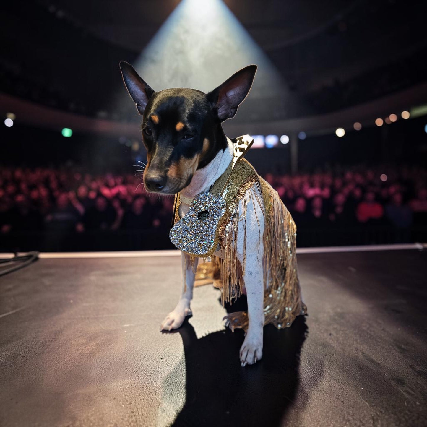 Fearless Era pet costume, Taylor Swift Fearless era pet costume, Gold sequin tassel pet dress, Fearless dog costume, Fearless cat costume
