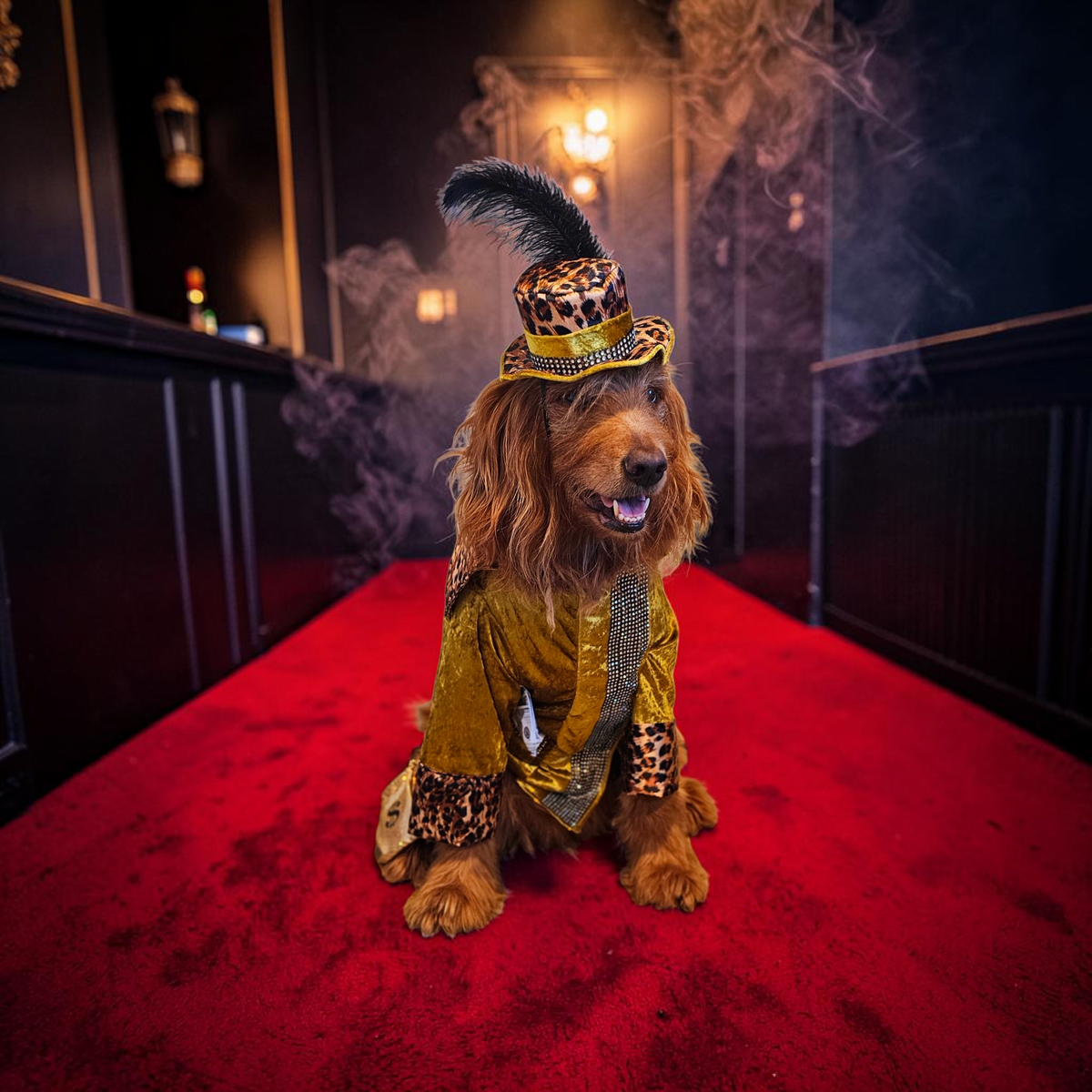 Pimp pet costume, pimp dog costume, gangster pet costume, gangster dog suit