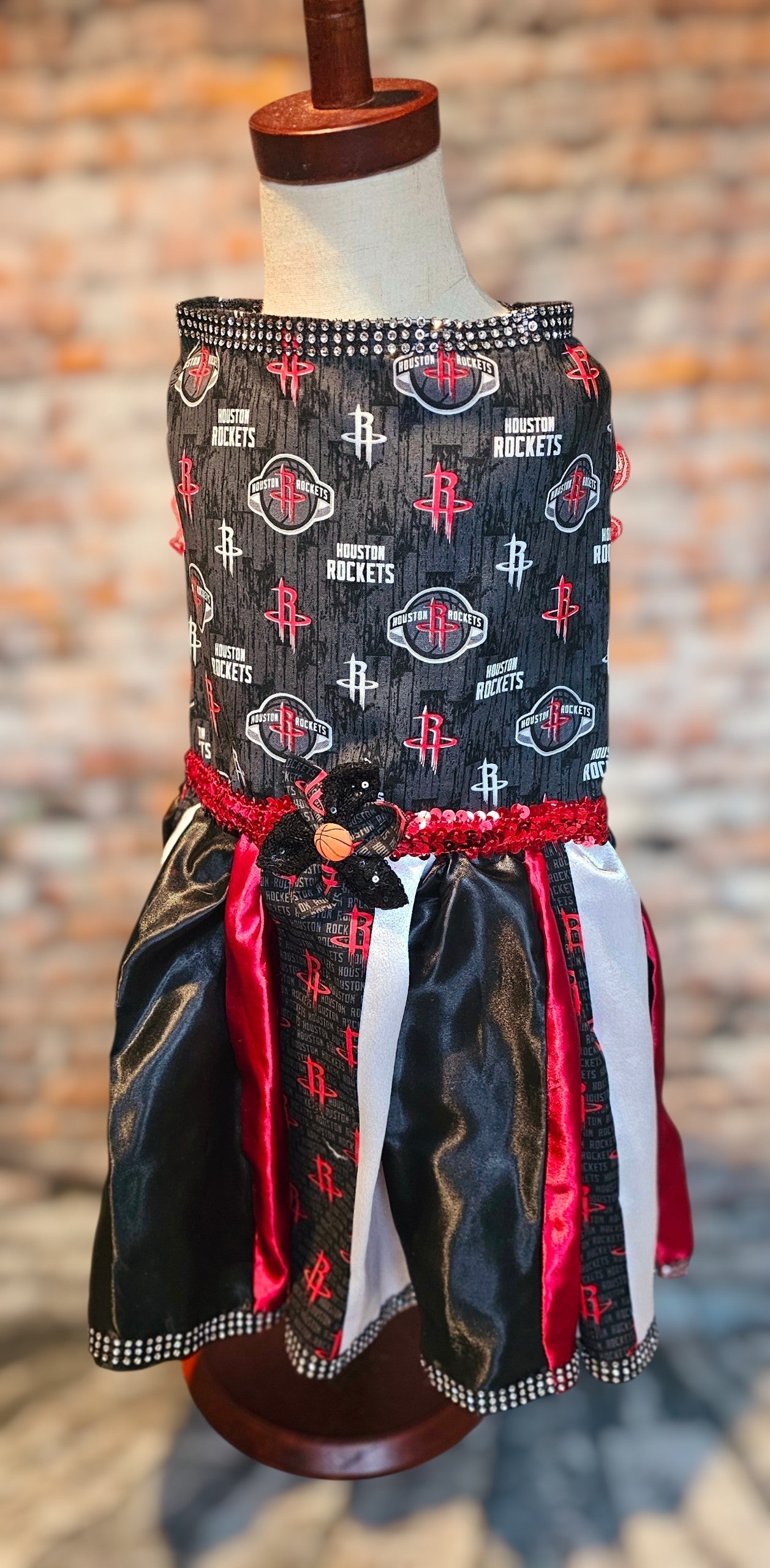 Houston Rockets pet dress, Houston rockets dog dress, Houston rockets cat dress, Rockets basketball pet dress, rockets pet clothes