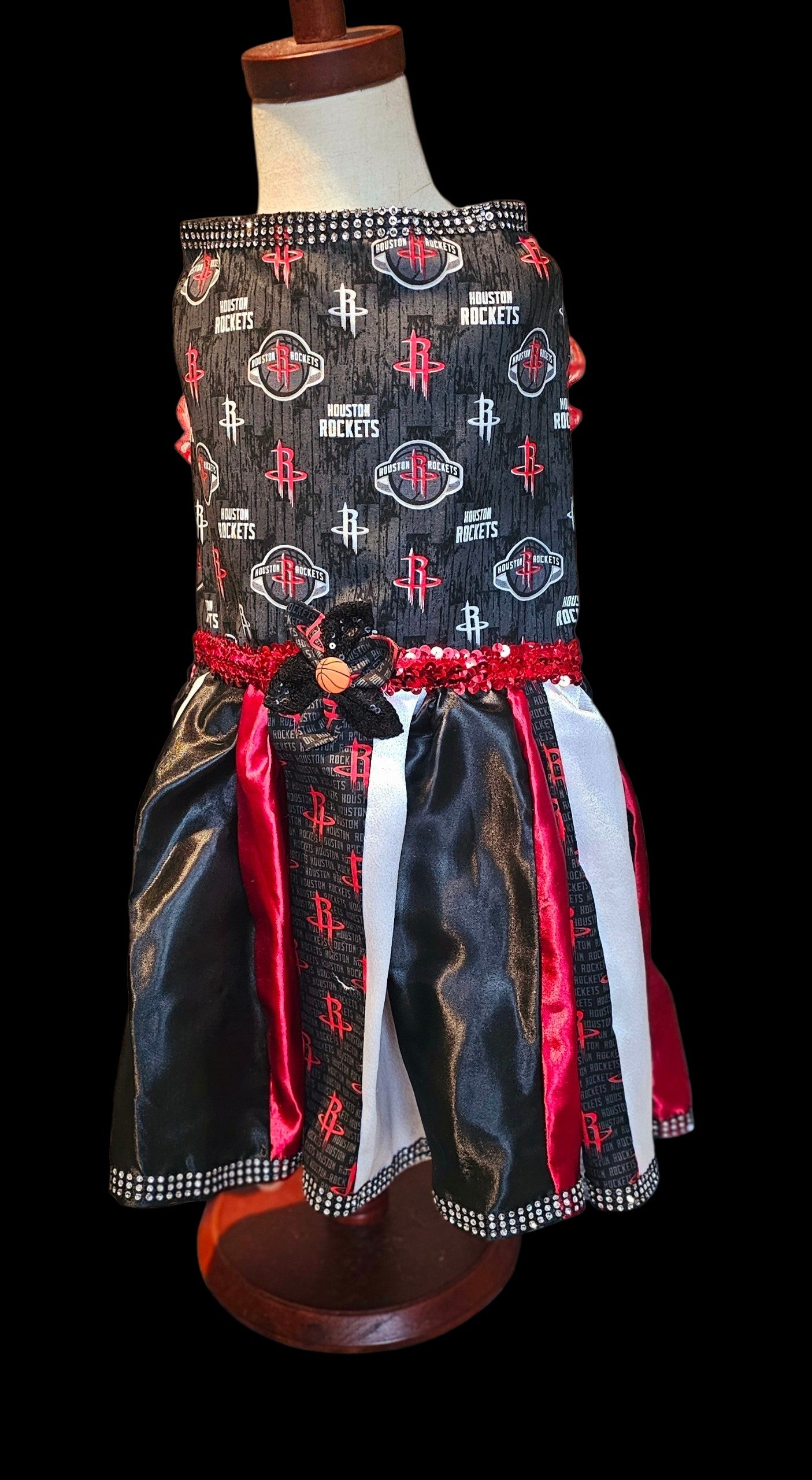 Houston Rockets pet dress, Houston rockets dog dress, Houston rockets cat dress, Rockets basketball pet dress, rockets pet clothes