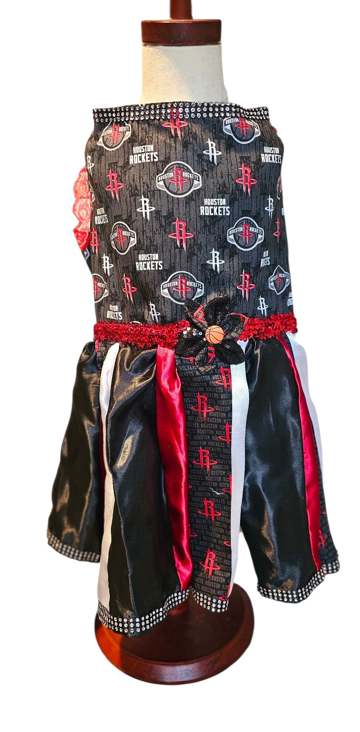 Houston Rockets pet dress, Houston rockets dog dress, Houston rockets cat dress, Rockets basketball pet dress, rockets pet clothes