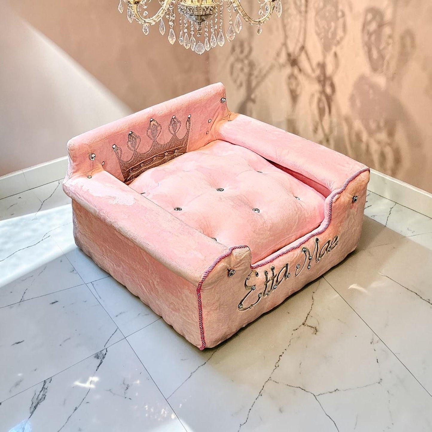 Princess luxury pet bed, personalized pet bed, princess dog bed