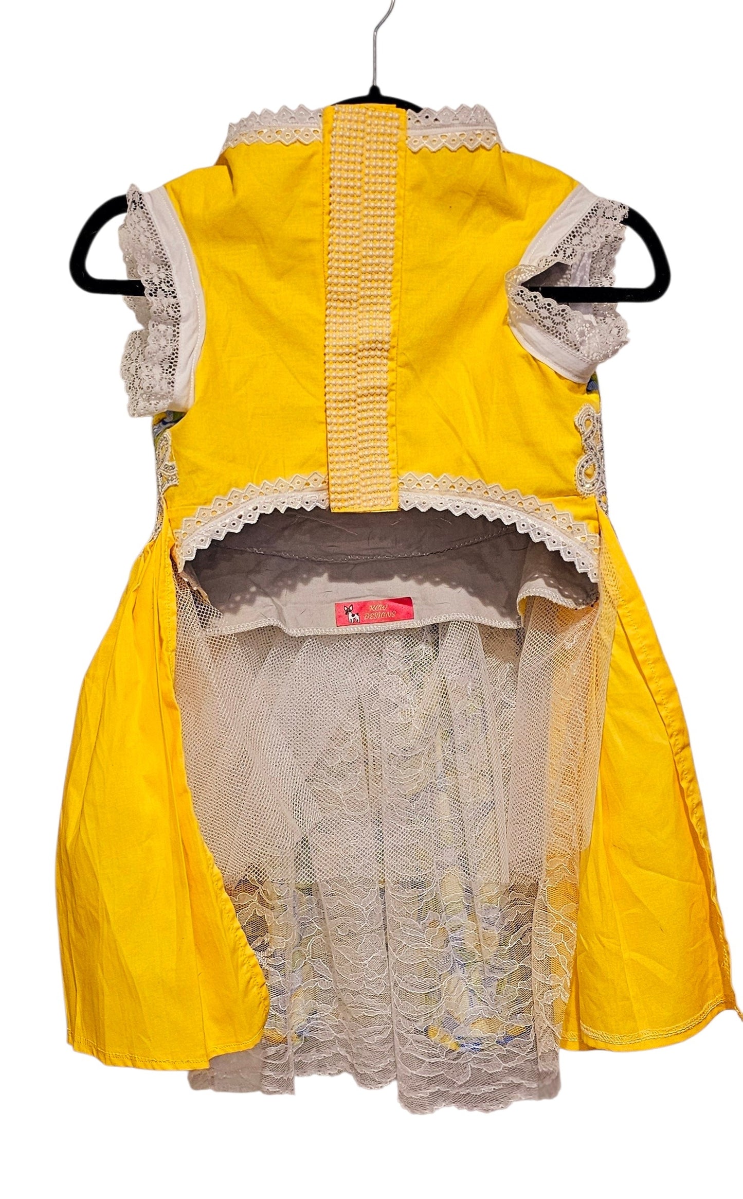 Lemon pet dress, lemon print dog dress, lemon cat dress, pet lemon dress