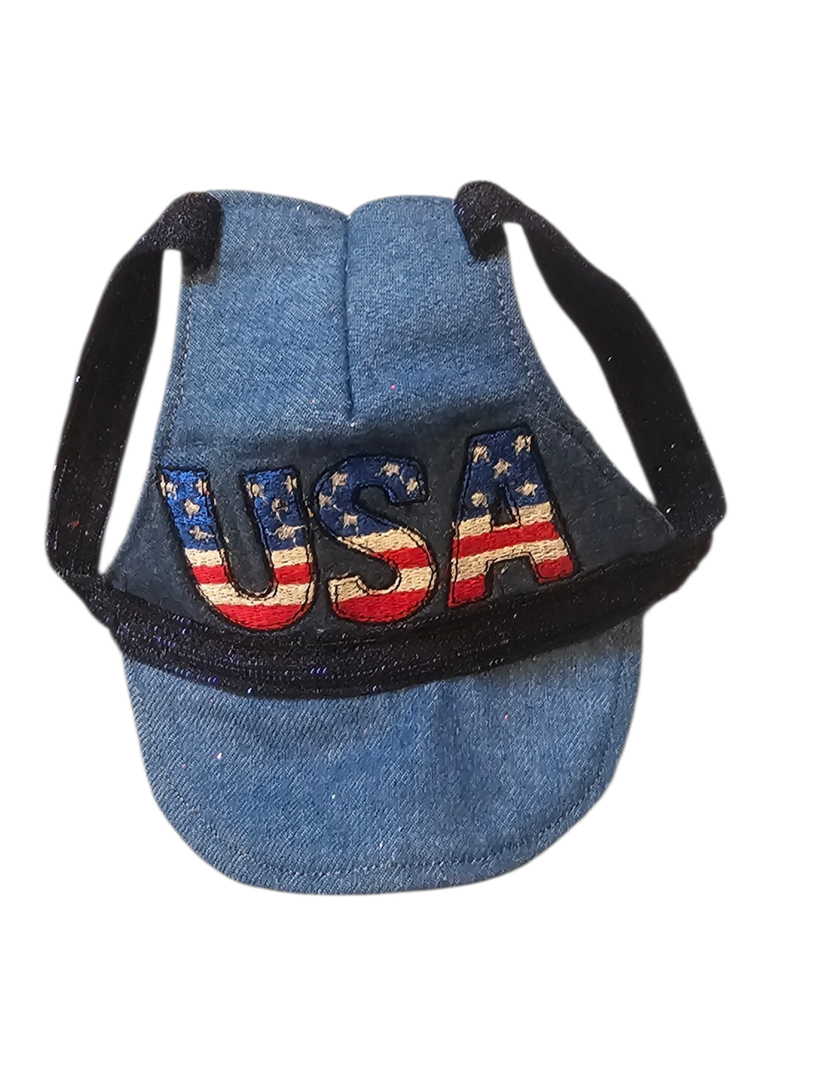Patriotic Blue Jean pet hat, personalized pet hat, blue jean USA pet hat