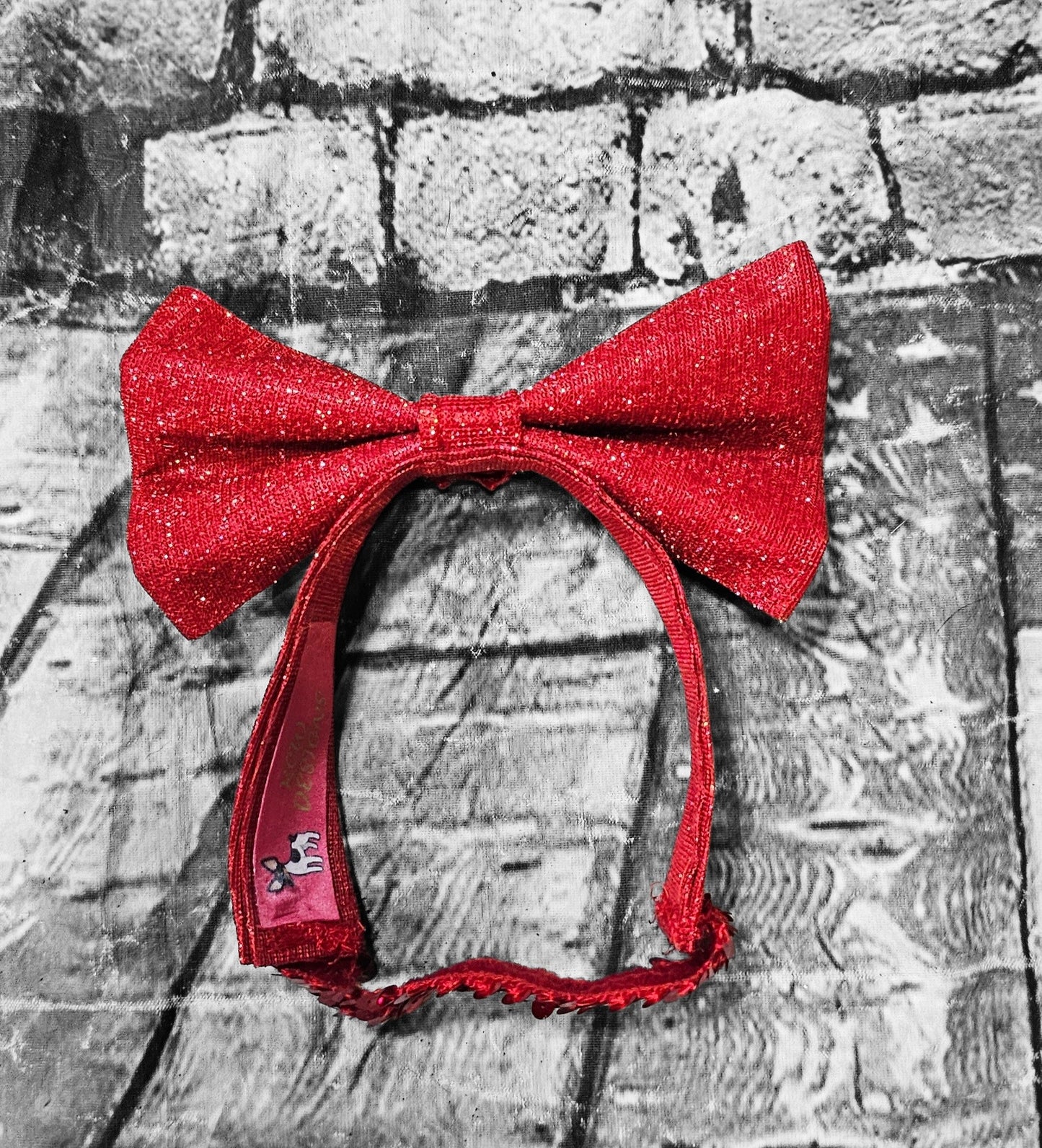Glitter pet bow with sequin head band, pet bows
