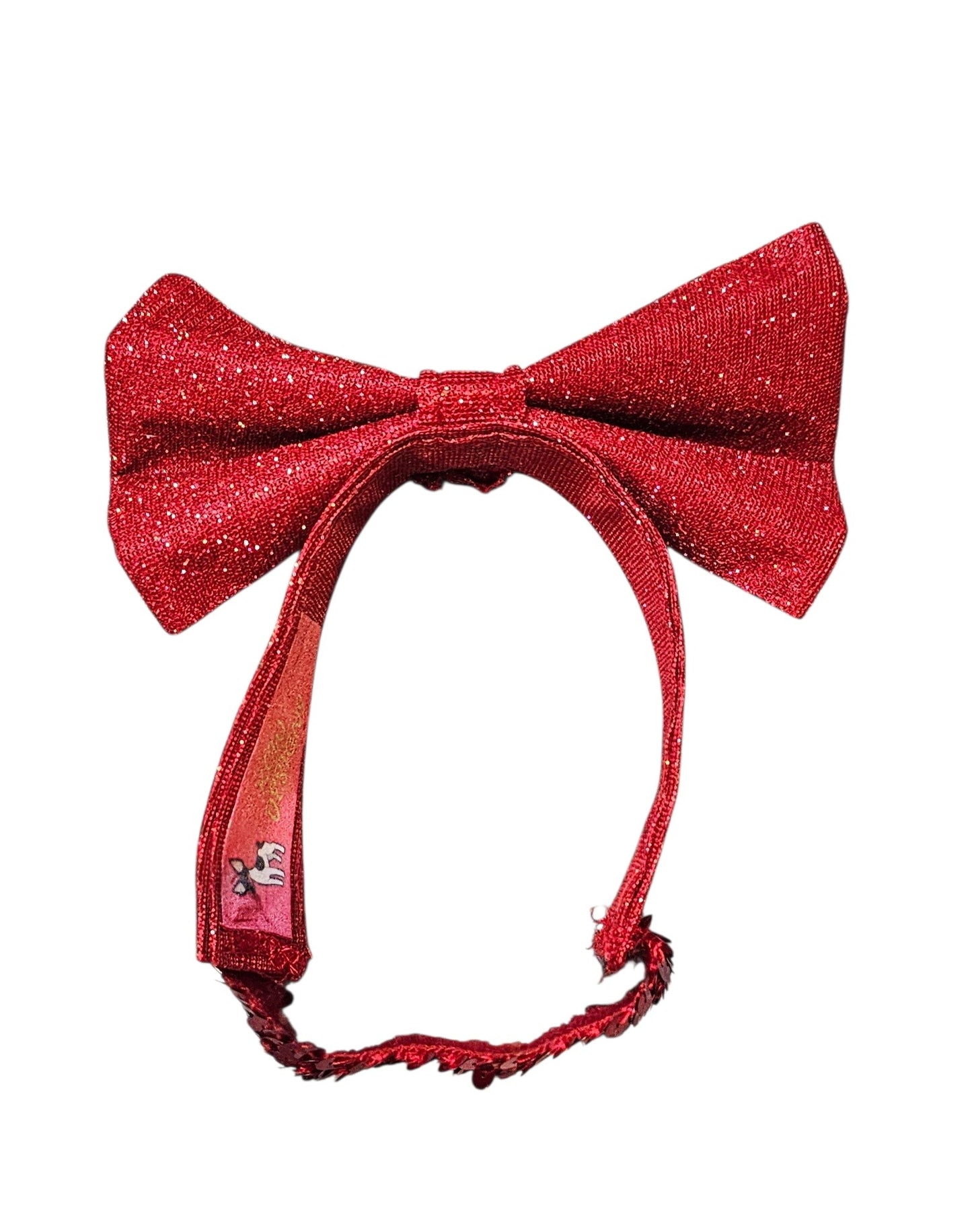Glitter pet bow with sequin head band, pet bows