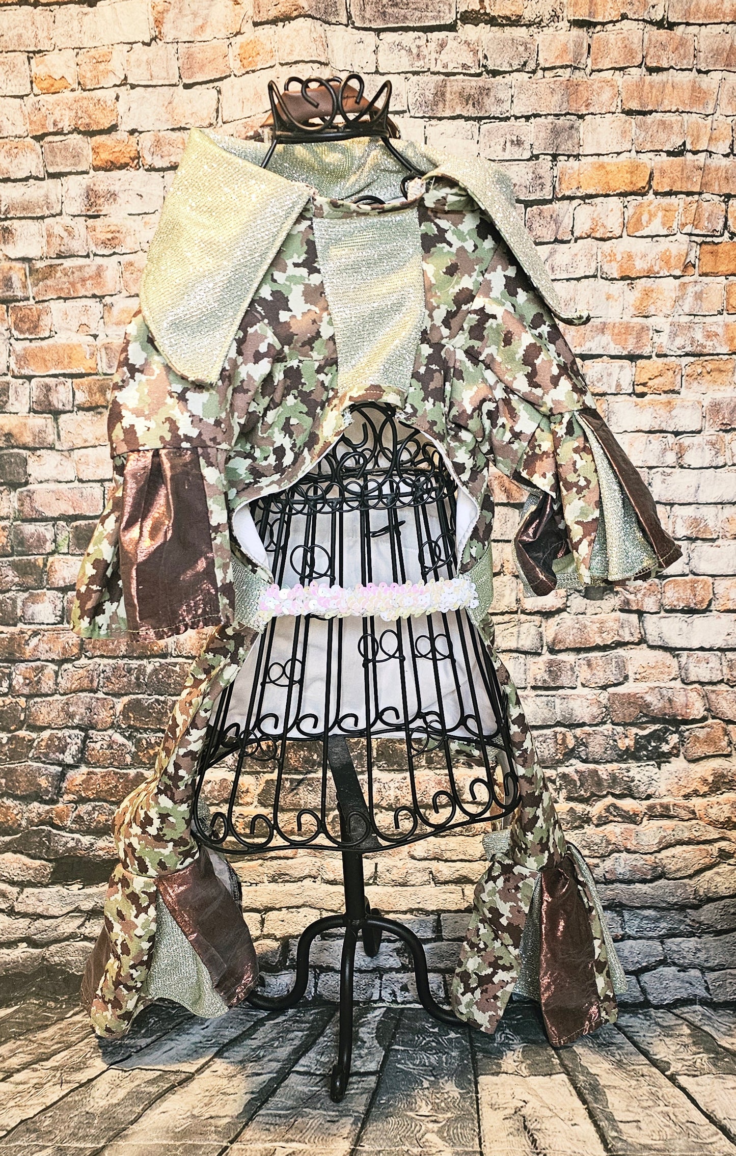 Camouflage pet body suit, Camouflage glitter pet costume, Camouflage dog suit, Camouflage cat costume, Camouflage pet hat