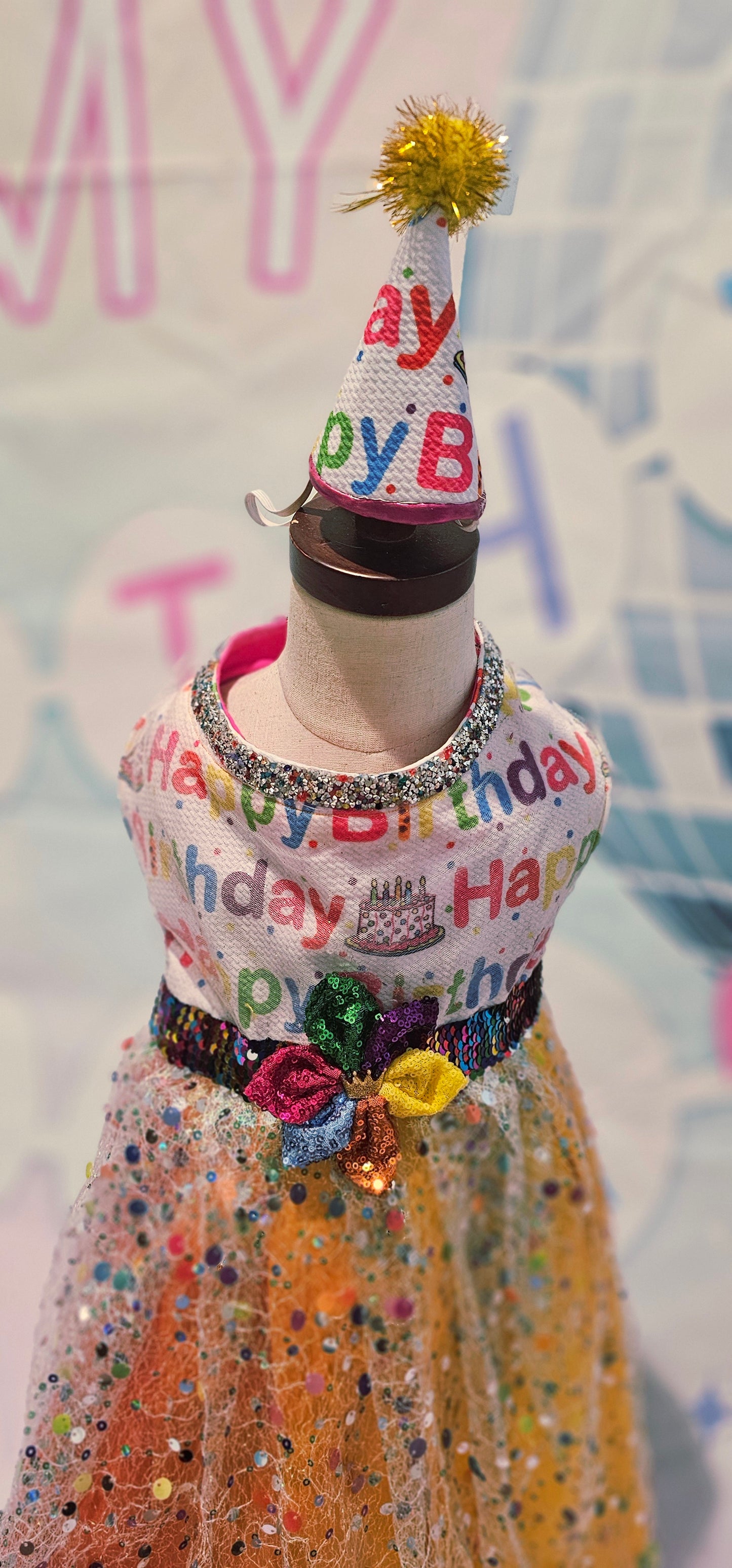 Happy Birthday Pet dress, Birthday confetti pet dress, Birthday sequin dog dress, Birthday cat dress, Happy Birthday Pet costume, celebration Pet