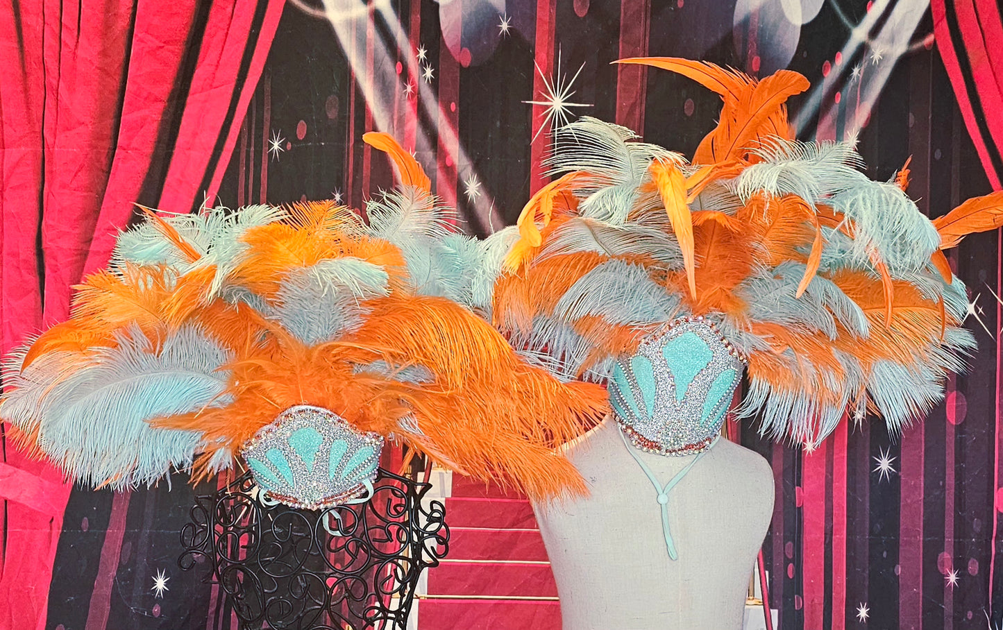 Showgirl Pet Headress, feather headress for dogs