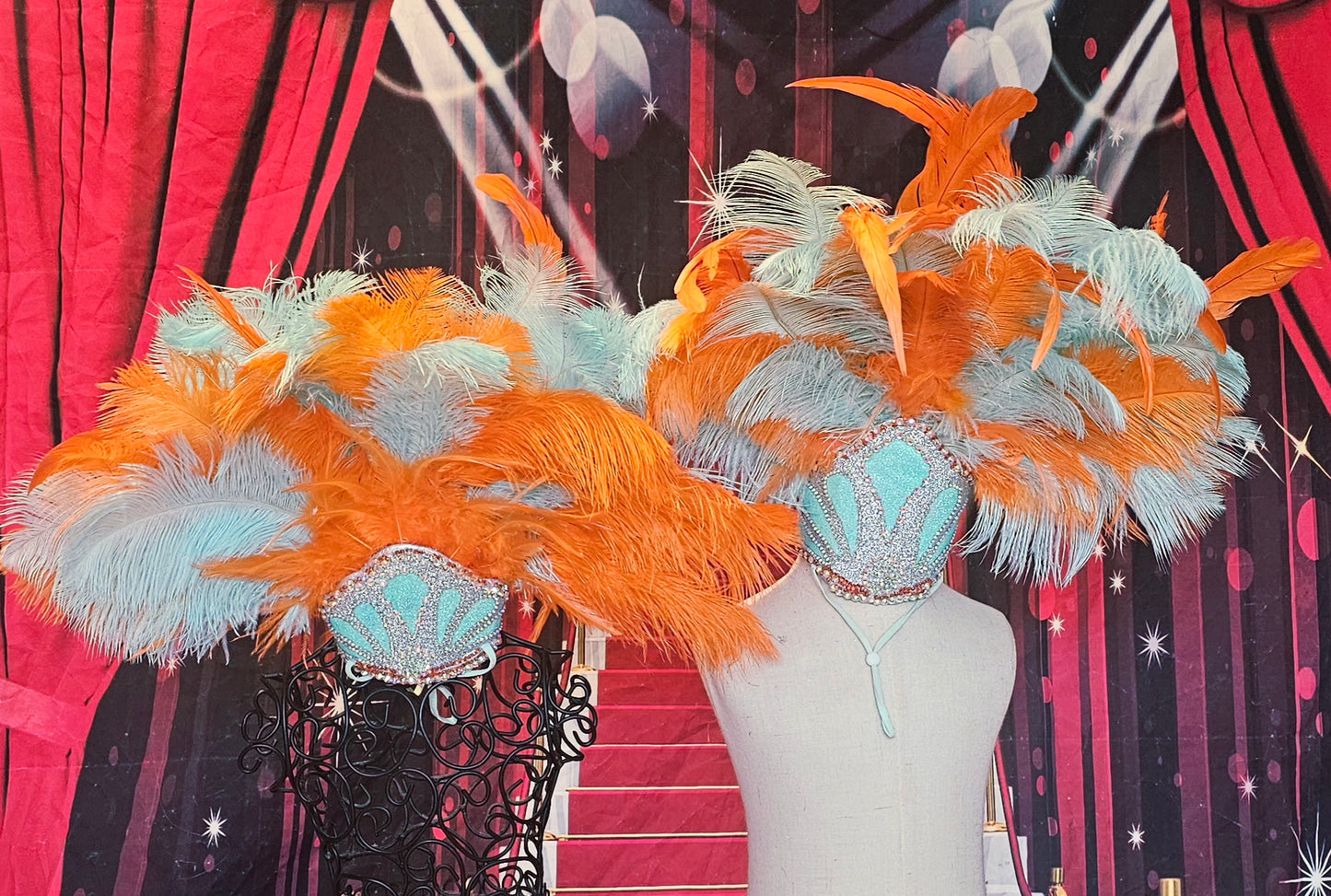 Showgirl Pet Headress, feather headress for dogs