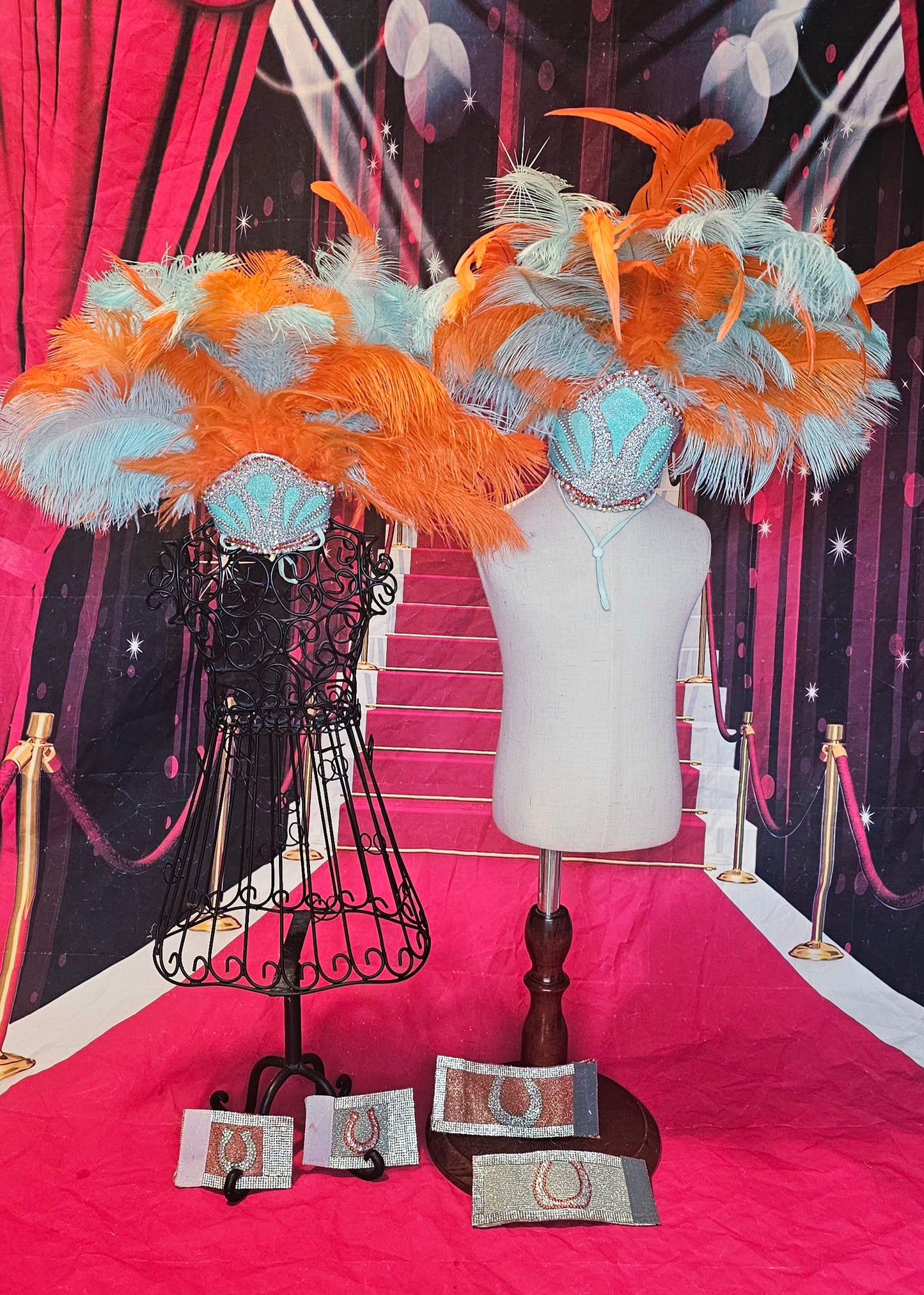 Showgirl Pet Headress, feather headress for dogs