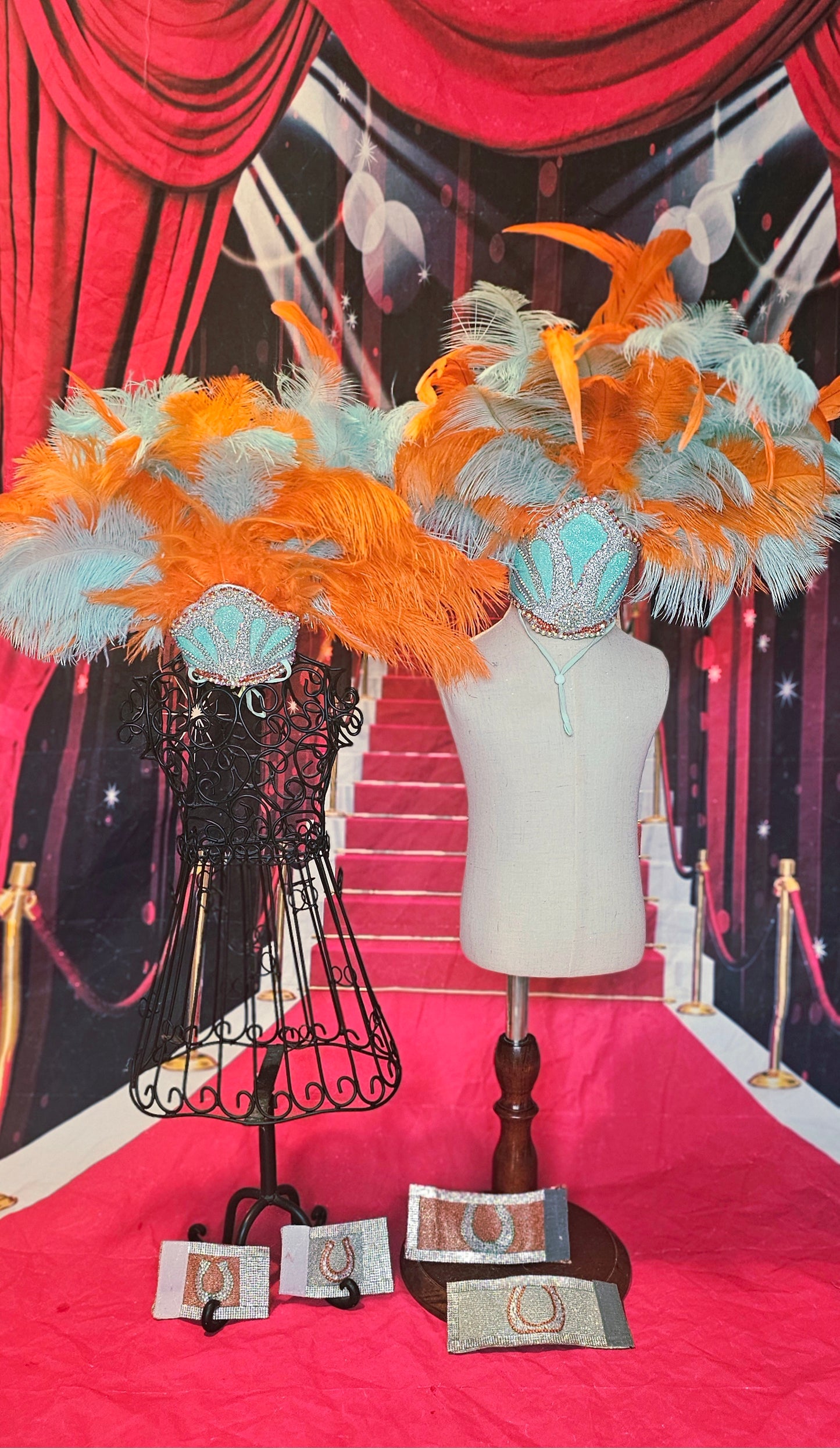 Showgirl Pet Headress, feather headress for dogs