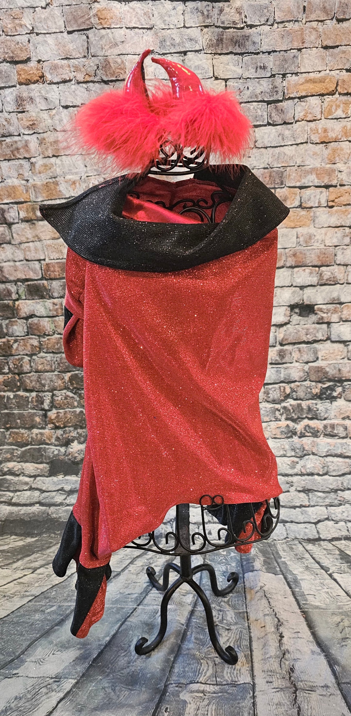 Devil glitter pet body suit, devil pet body suit, devil dog costume, devil cat costume