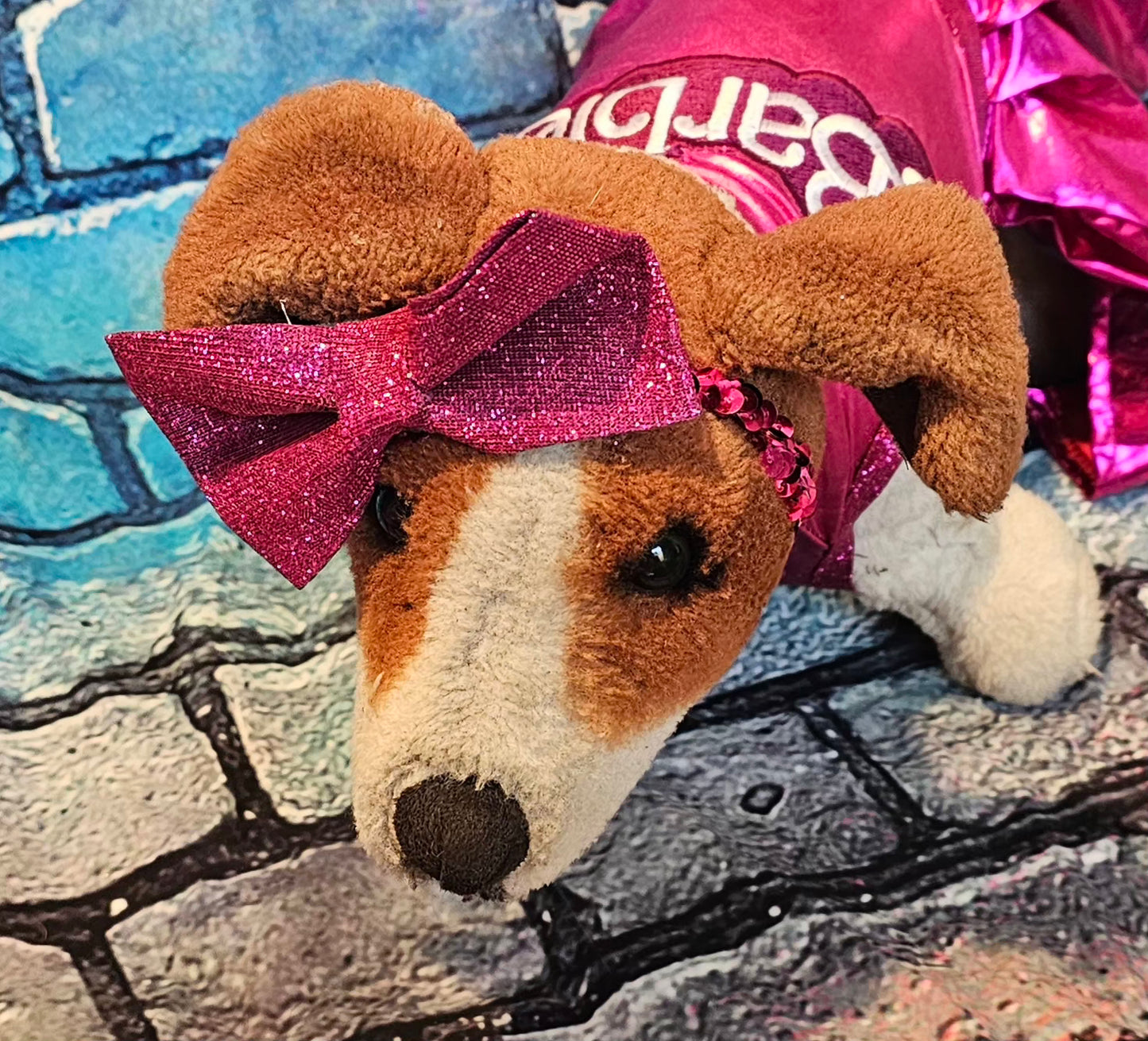 Glitter pet bow with sequin head band, pet bows