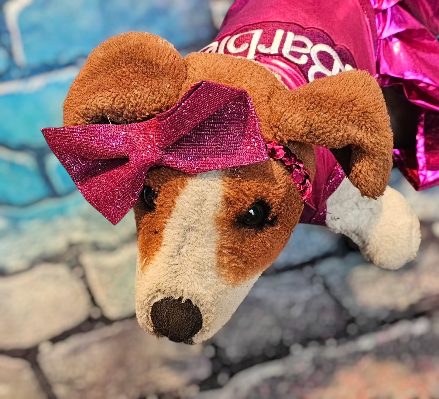 Glitter pet bow with sequin head band, pet bows