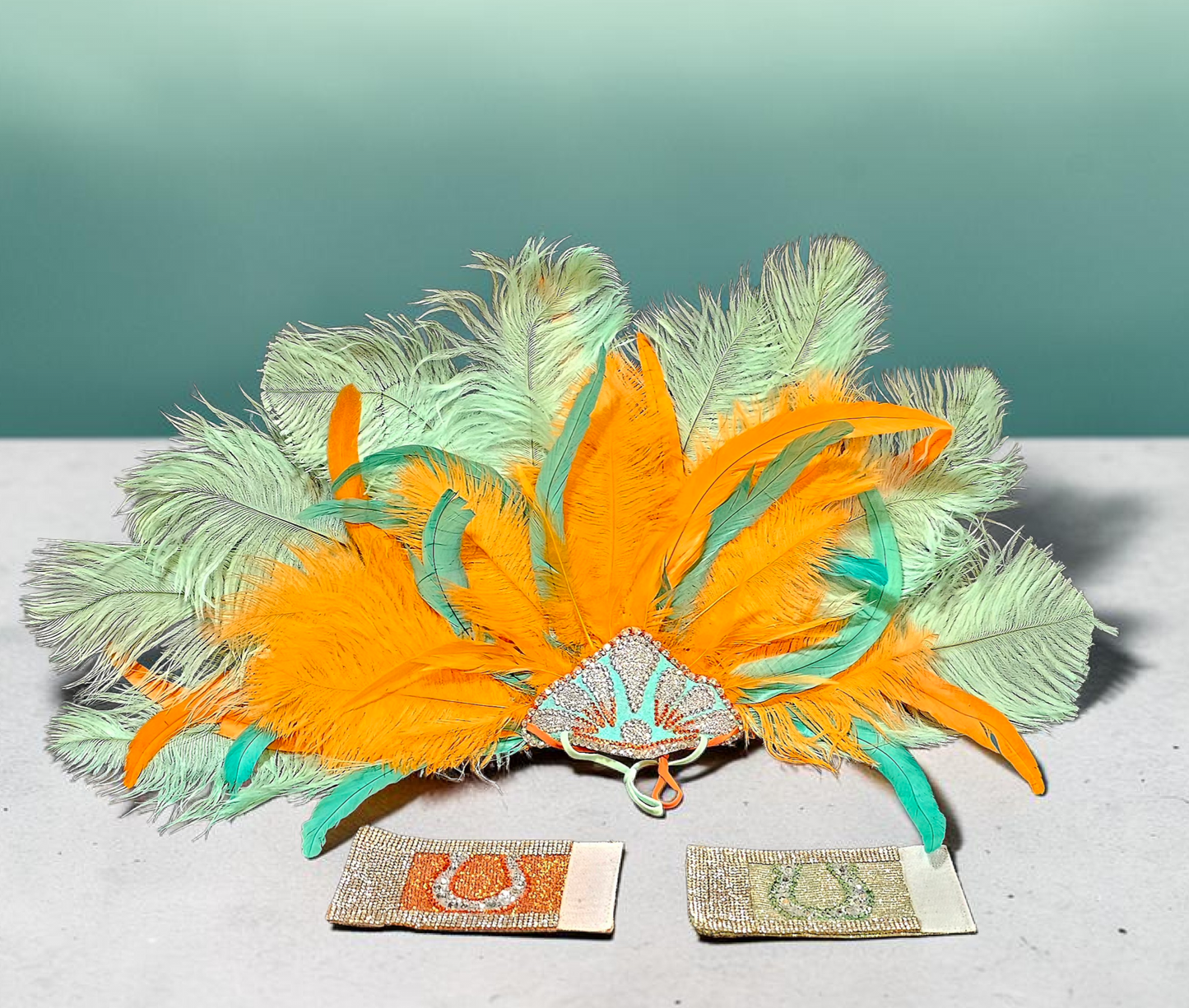 Showgirl pet costume, Life of showpet costume, feather showgirl pet costume