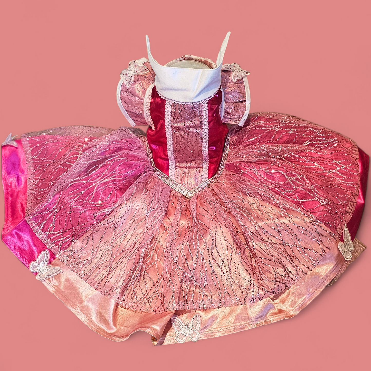Princess Pet Dress, Princess pink pet dress, glitter pink dog dress