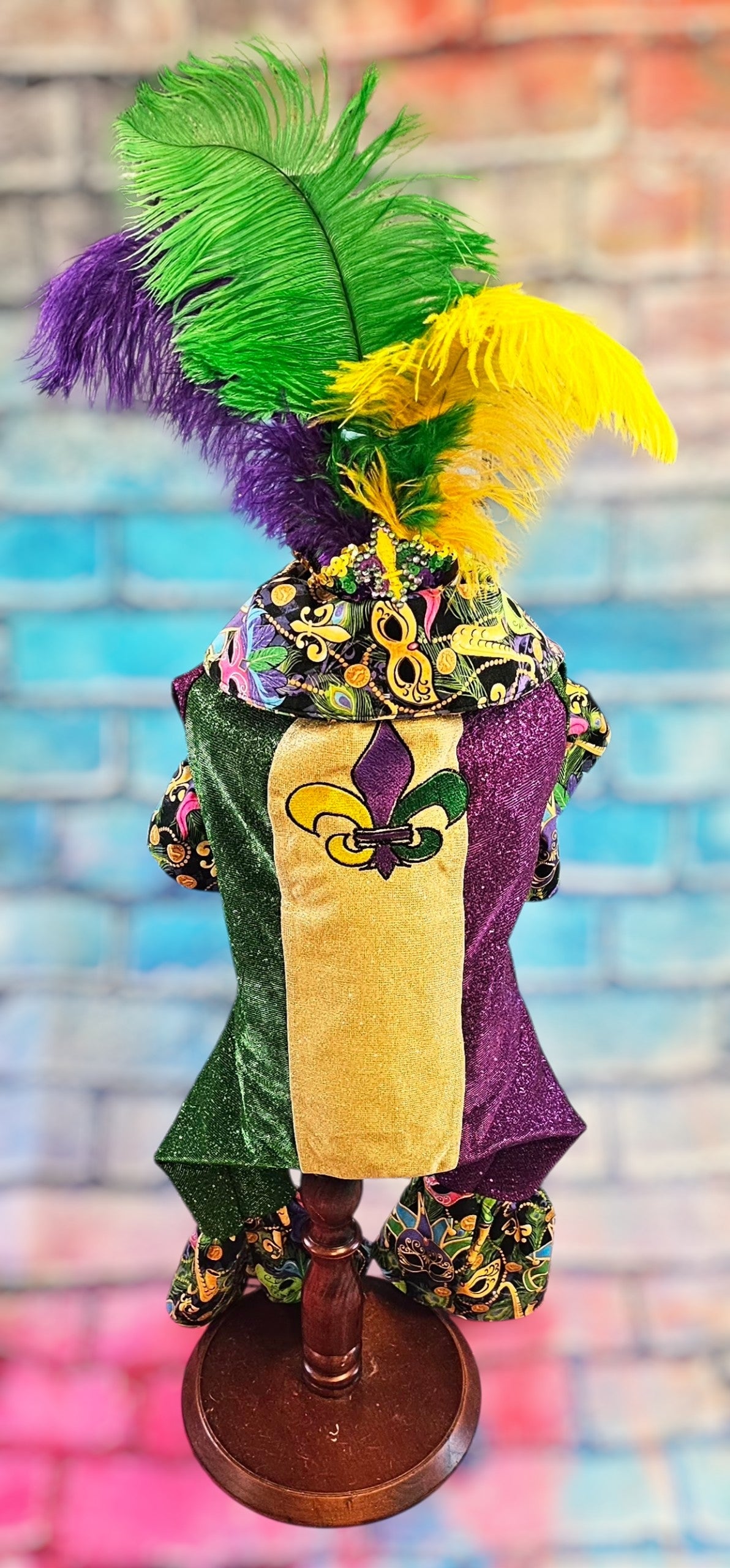 Mardi Gras pet suit, glitter Mardi Gras pet costume, Fleur De Lis pet costume