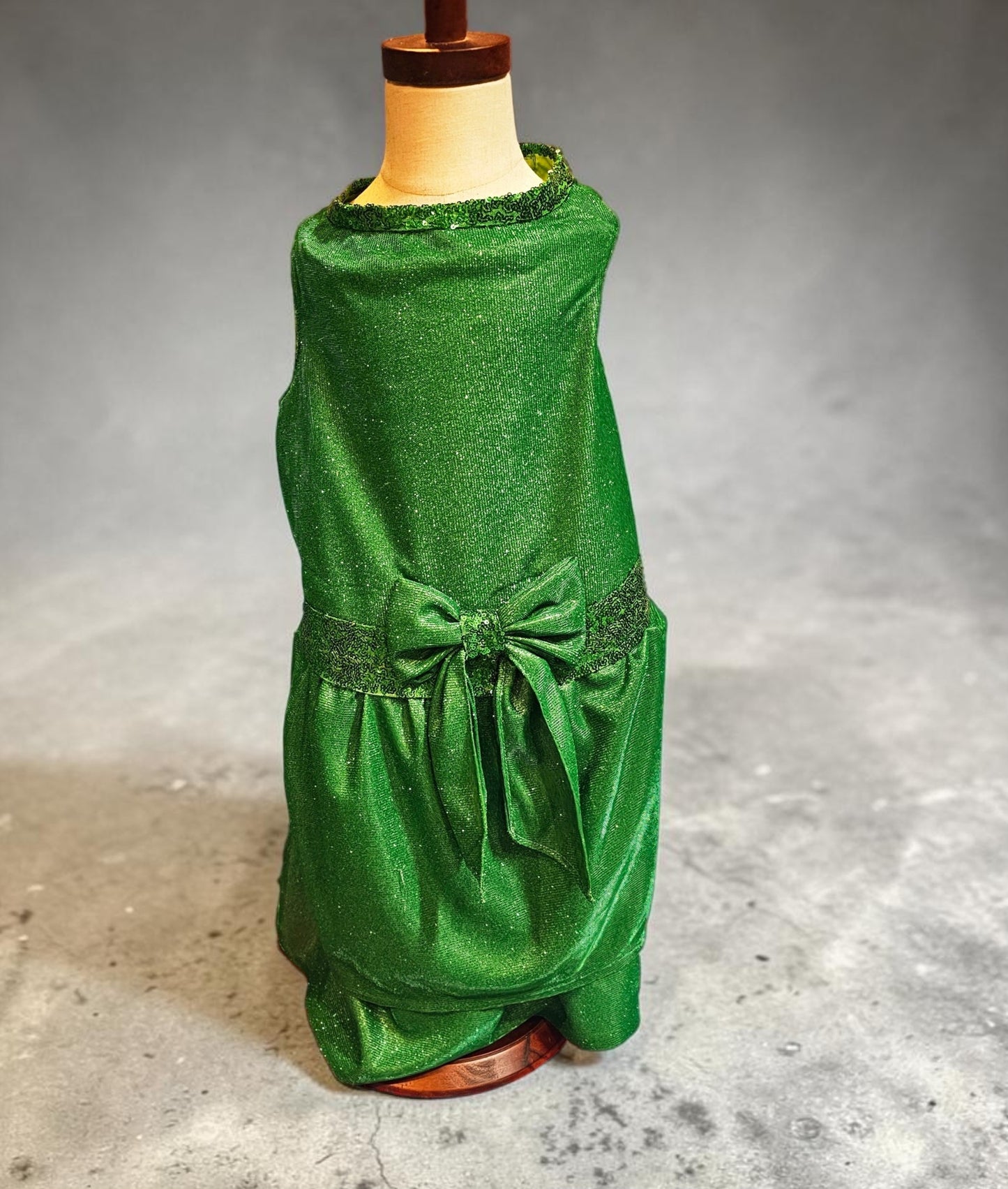 Glitter metallic lurex bridesmaid pet dress, special occasion dog dress