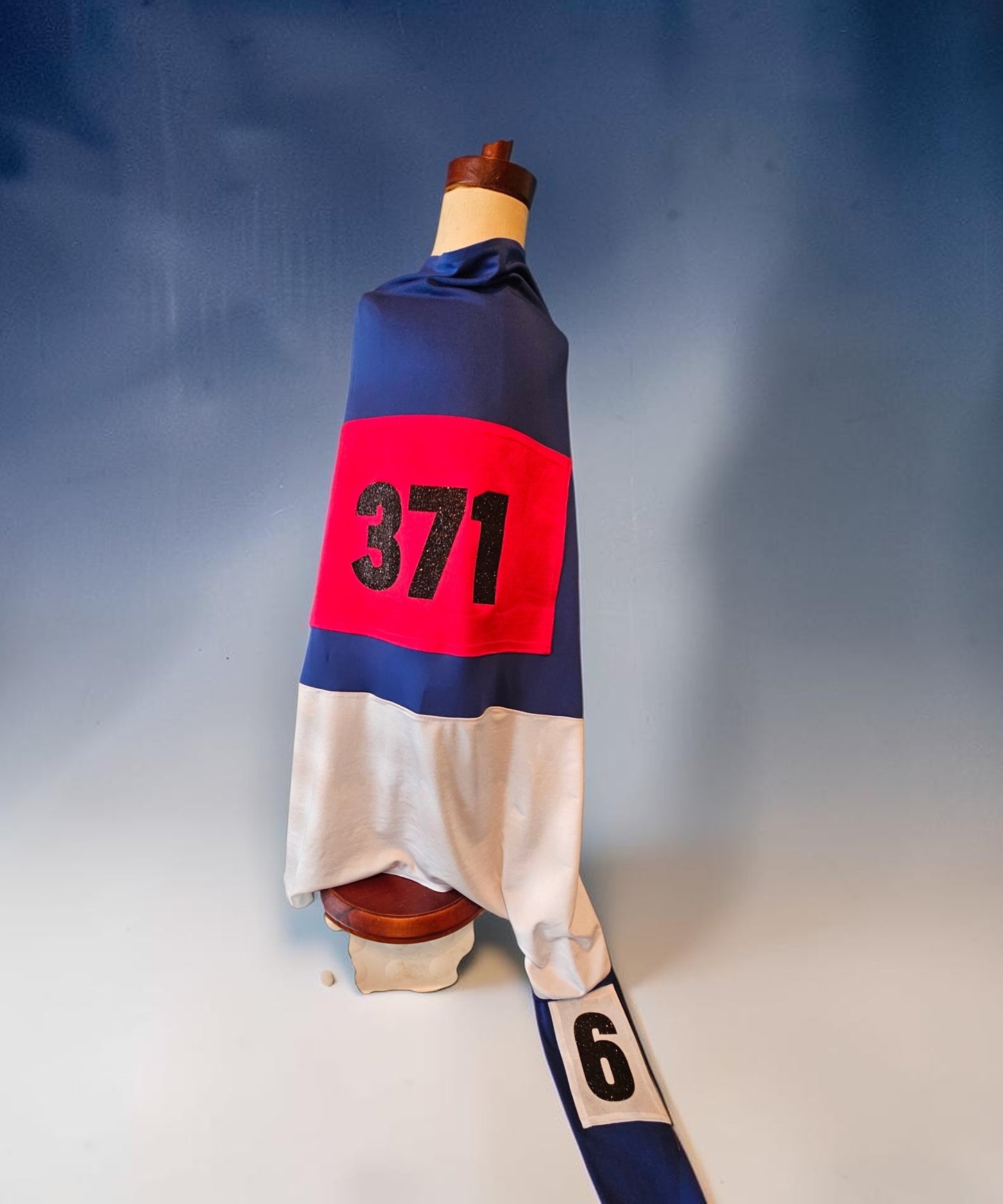 80s pet track suit, one-leg pet track suit, Florence Joyner pet suit, Flo Jo dog track suit