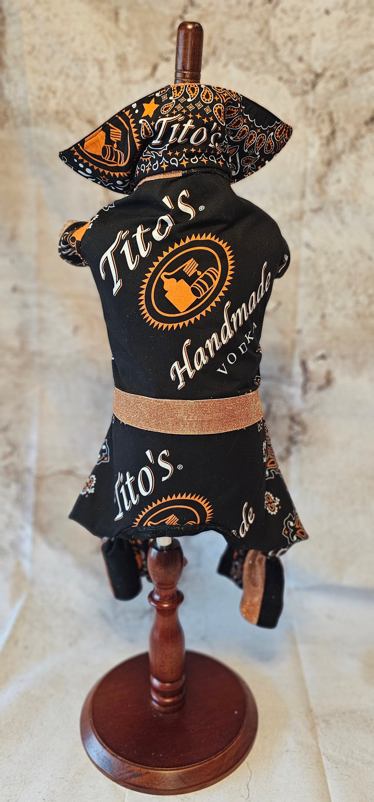 Tito's inspired pet body suit, glitter dog bodysuit, bell bottom jumper for pets