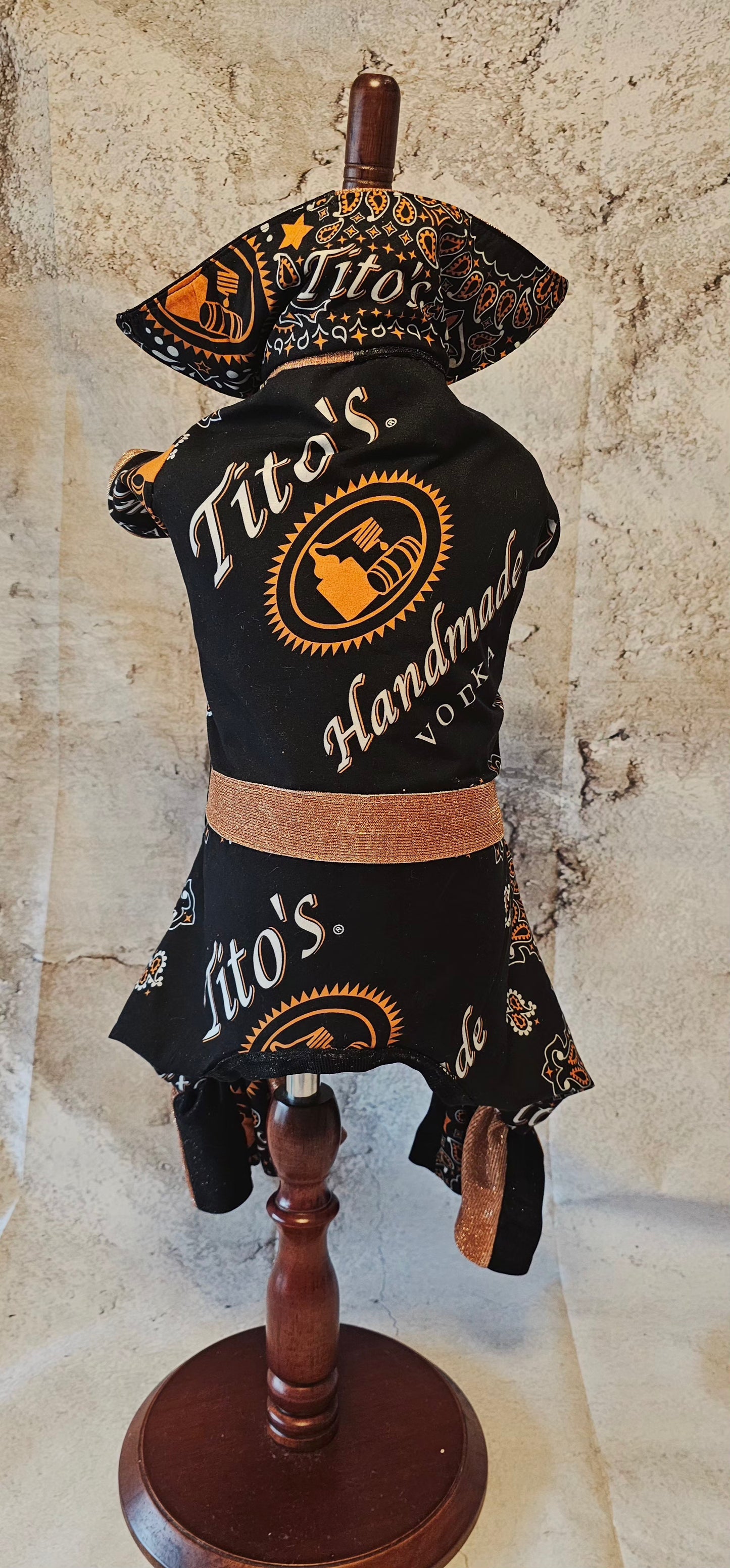 Tito's inspired pet body suit, glitter dog bodysuit, bell bottom jumper for pets