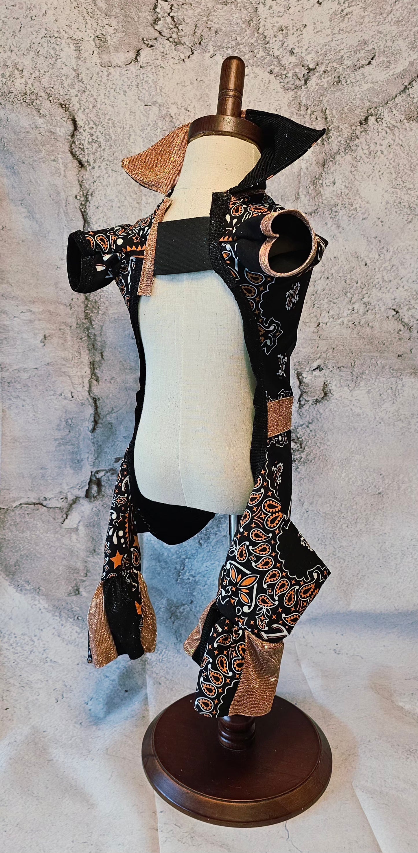 Tito's inspired pet body suit, glitter dog bodysuit, bell bottom jumper for pets