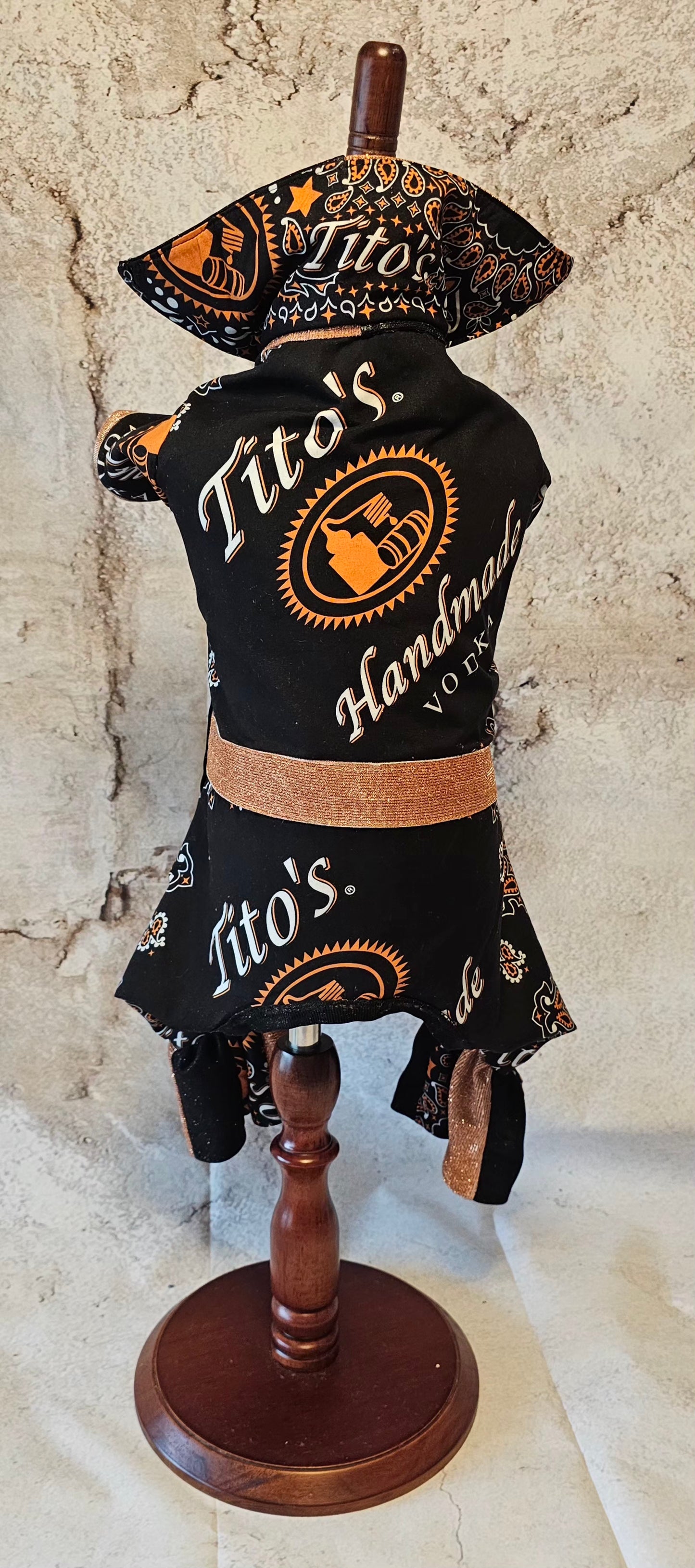 Tito's inspired pet body suit, glitter dog bodysuit, bell bottom jumper for pets