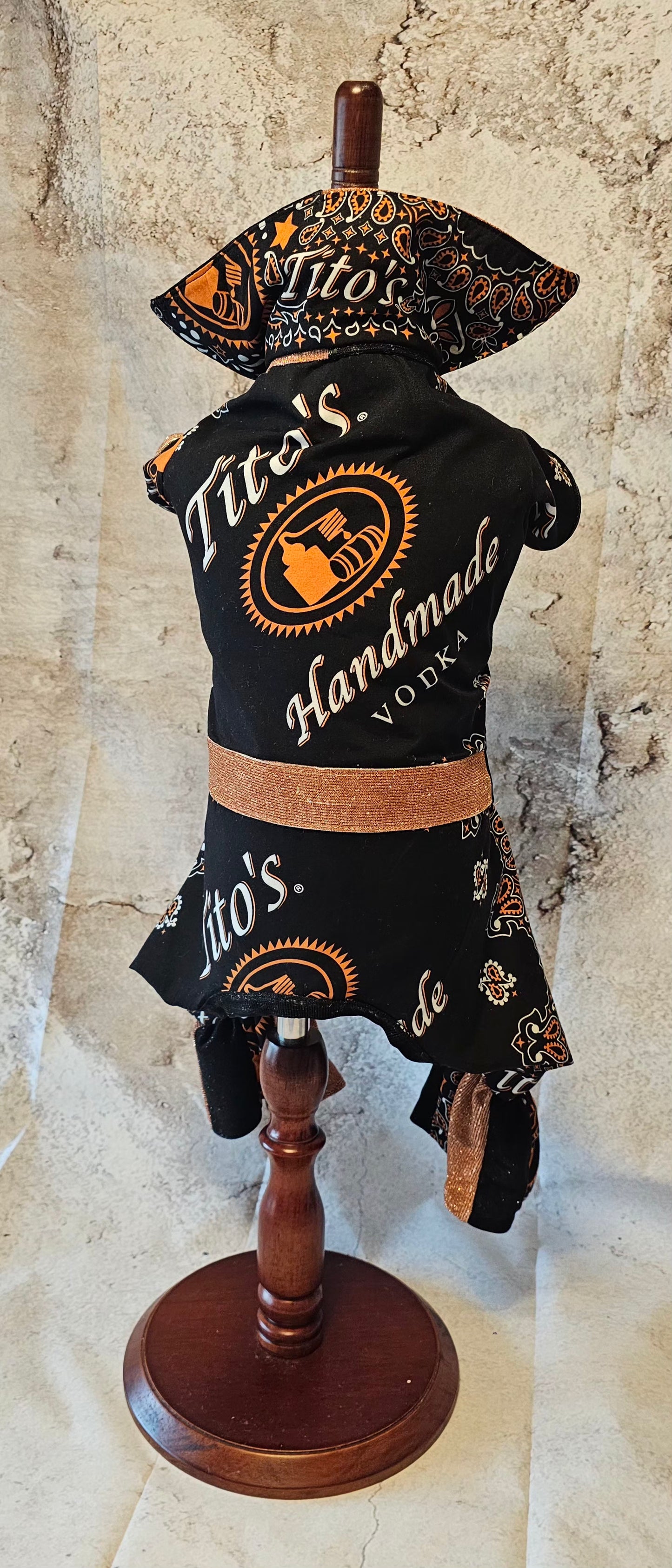 Tito's inspired pet body suit, glitter dog bodysuit, bell bottom jumper for pets