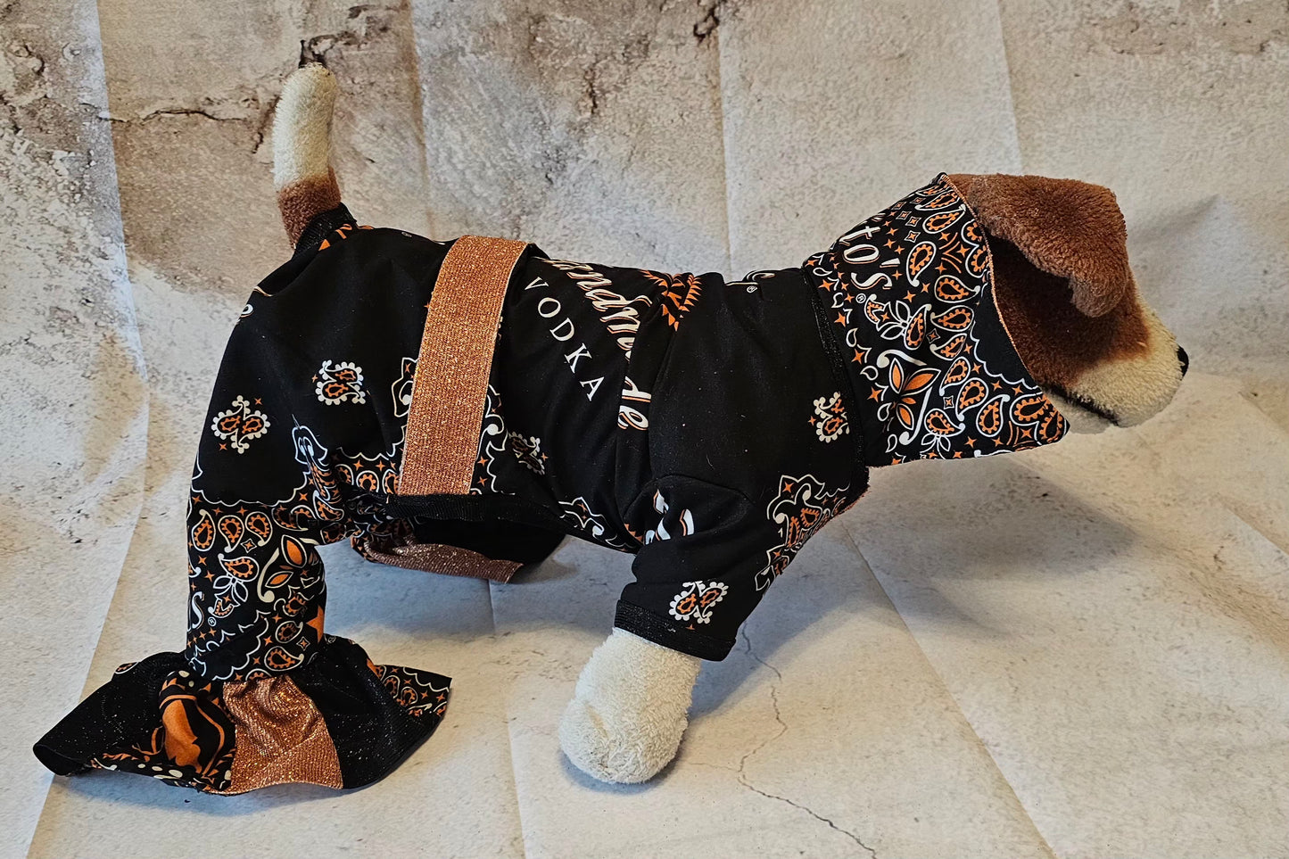 Tito's inspired pet body suit, glitter dog bodysuit, bell bottom jumper for pets
